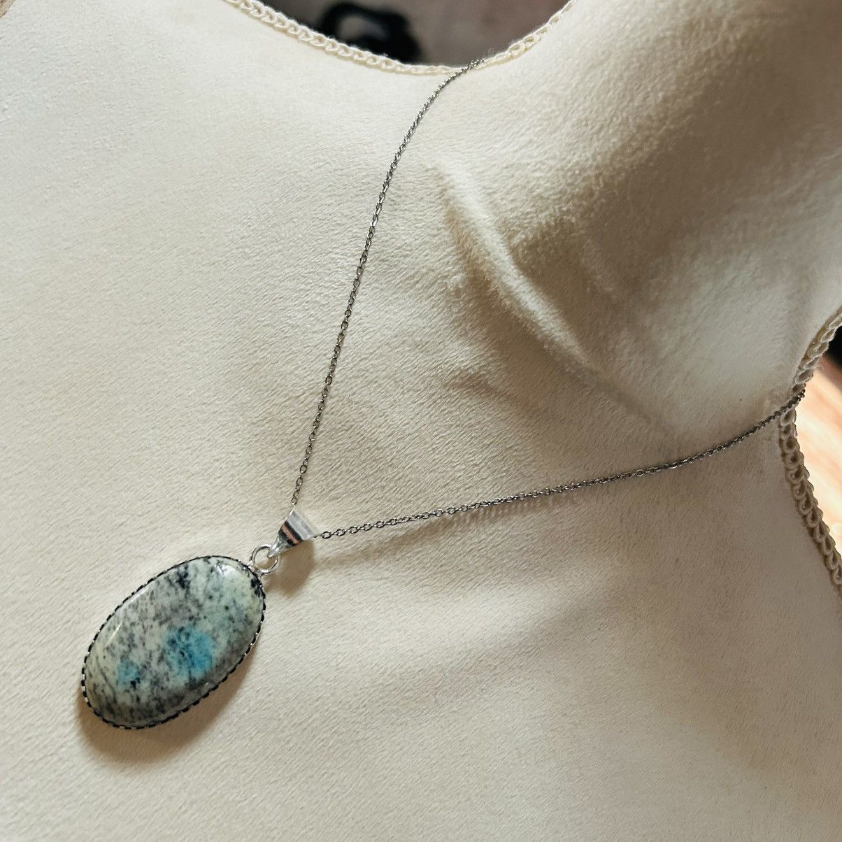 Handmade Handcrafted K2 jasper dogtooth 925 sterling pendant necklace Size ONE SIZE - 2 Thumbnail