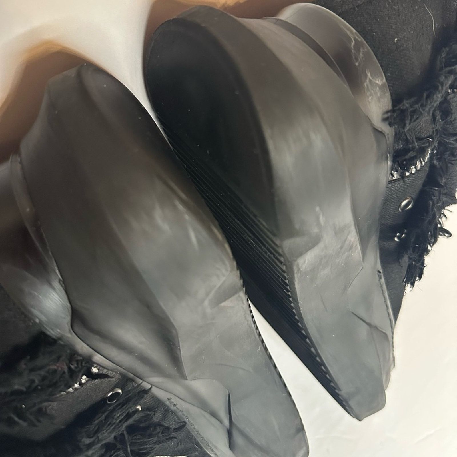 Rick Owens × Rick Owens Drkshdw Gethsemane High-Top Sneakers EU 45 Distressed Abstract Denim Size US 12 / EU 45 - 15 Thumbnail