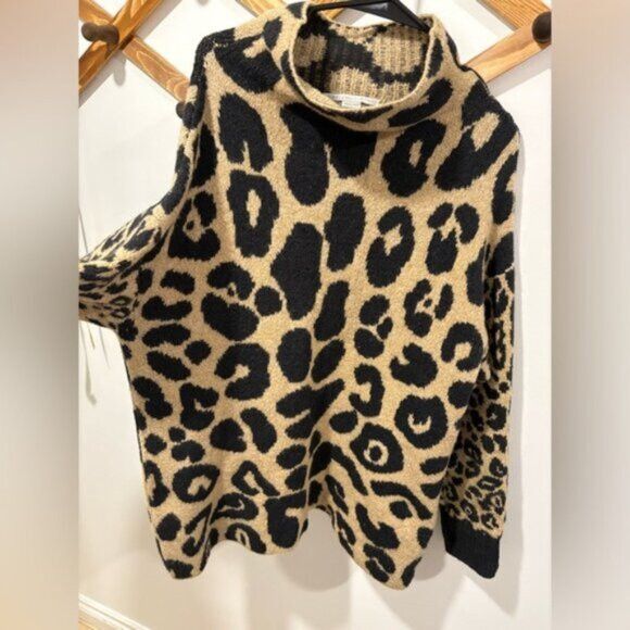Stella McCartney Stella McCartney Leopard Print Leo Instarsia Sweater Size L / US 10 / IT 46 - 4 Thumbnail