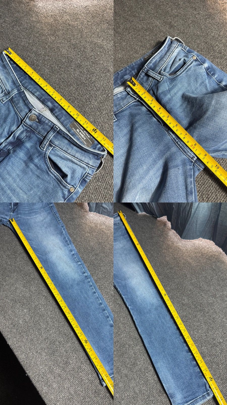 Diesel 00s Diesel Luxury Slandy Super Skinny Y2K Light Wash Jeans Size 28" / US 6 / IT 42 - 20 Thumbnail