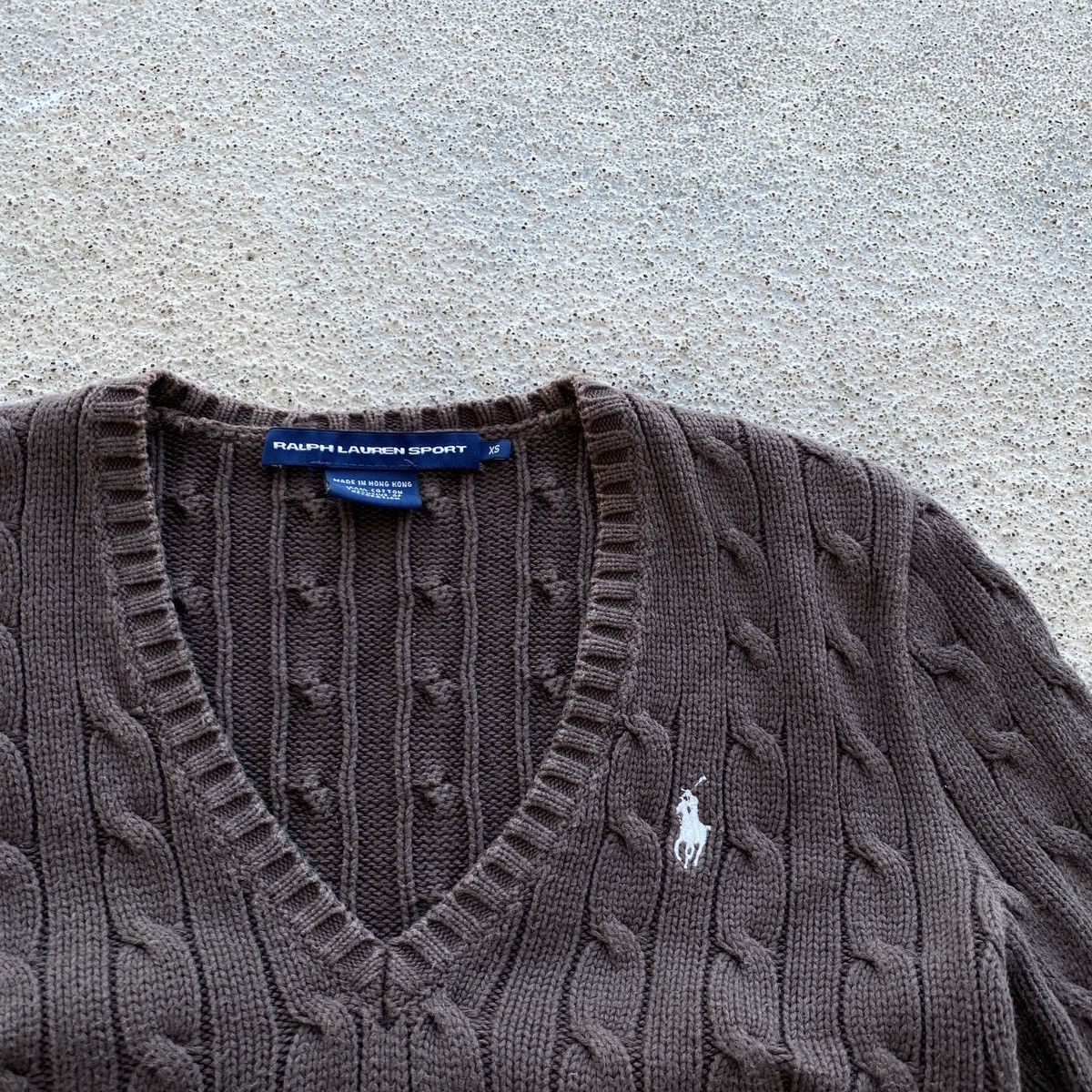 Polo Ralph Lauren Vintage 90s Y2K Ralph Lauren Cable Knit sweater USA Brown Size S / US 4 / IT 40 - 3 Thumbnail