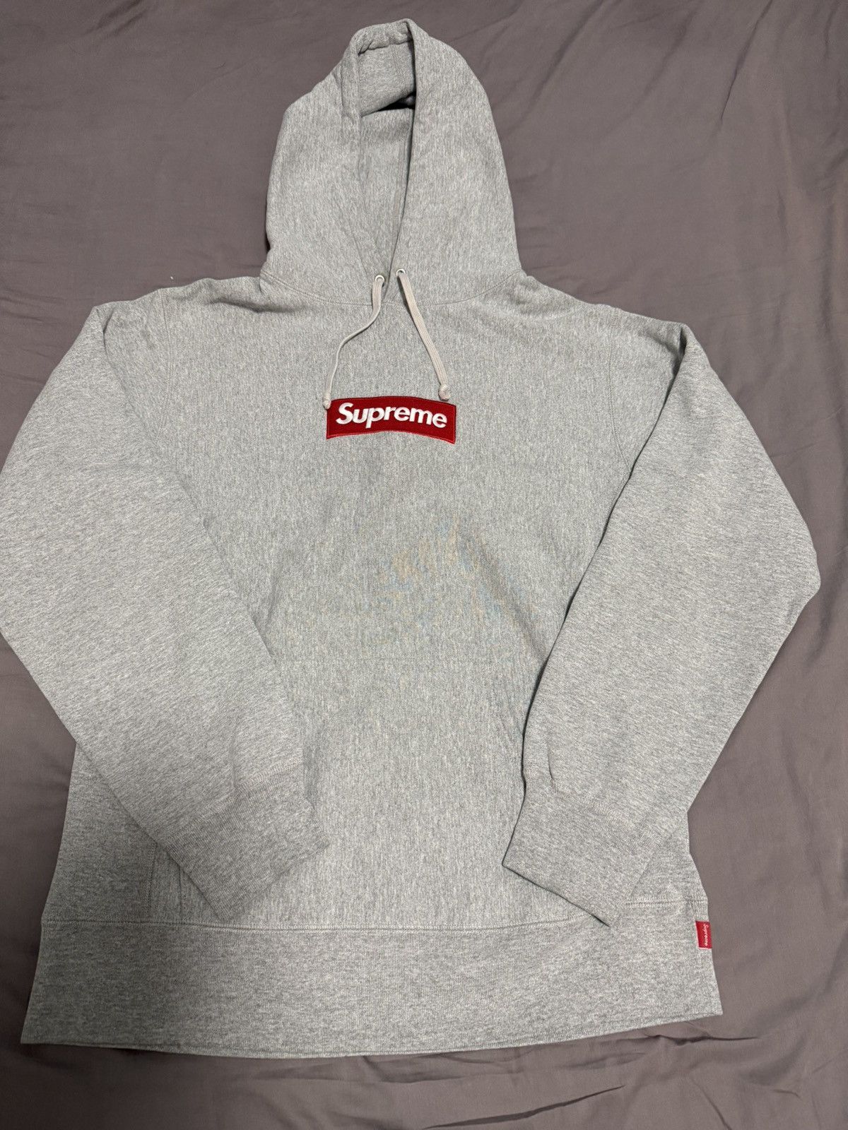 Supreme Supreme fw12 red on grey box logo hoodie hooded sweatershirt Size US L / EU 52-54 / 3 - 1 Thumbnail