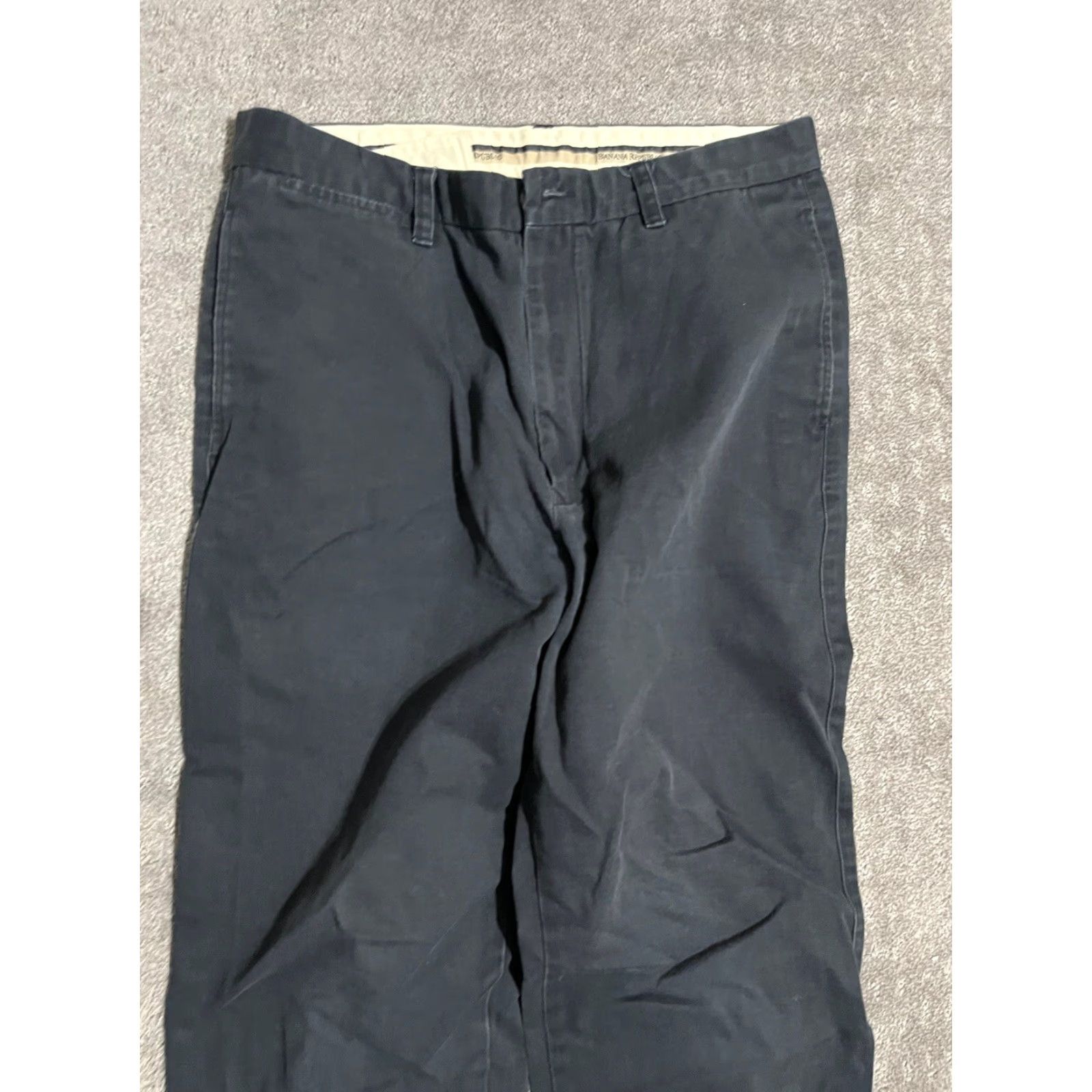 Banana Republic Banana Republic Mens Pants Chino Denim 33R Regular High Rise Black Cotton 90s Casual Workwear Mens Size US 33 - 5 Thumbnail
