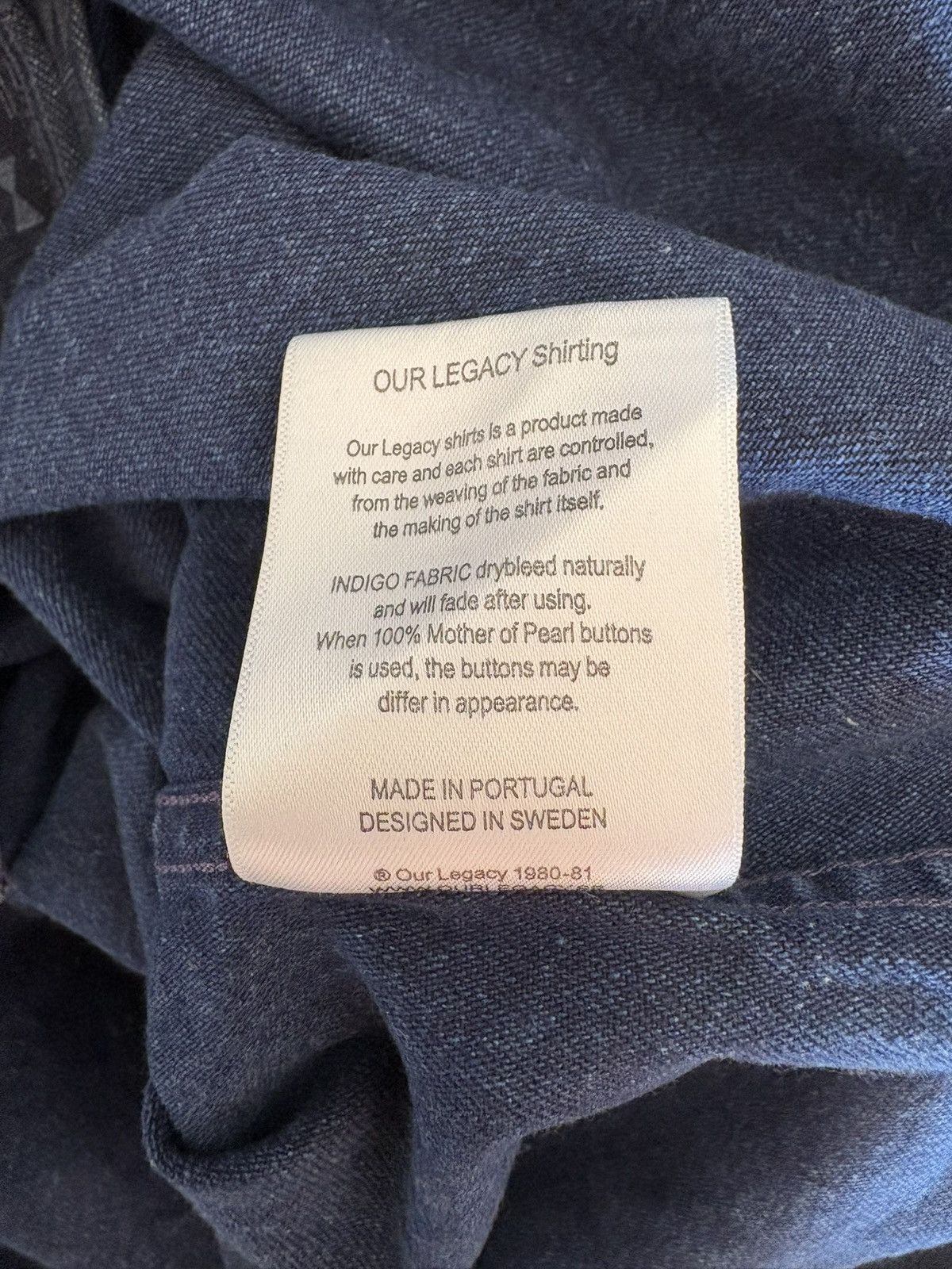 Our Legacy Our Legacy Indigo Patterned Shirt S/ 46 Size US S / EU 44-46 / 1 - 5 Thumbnail