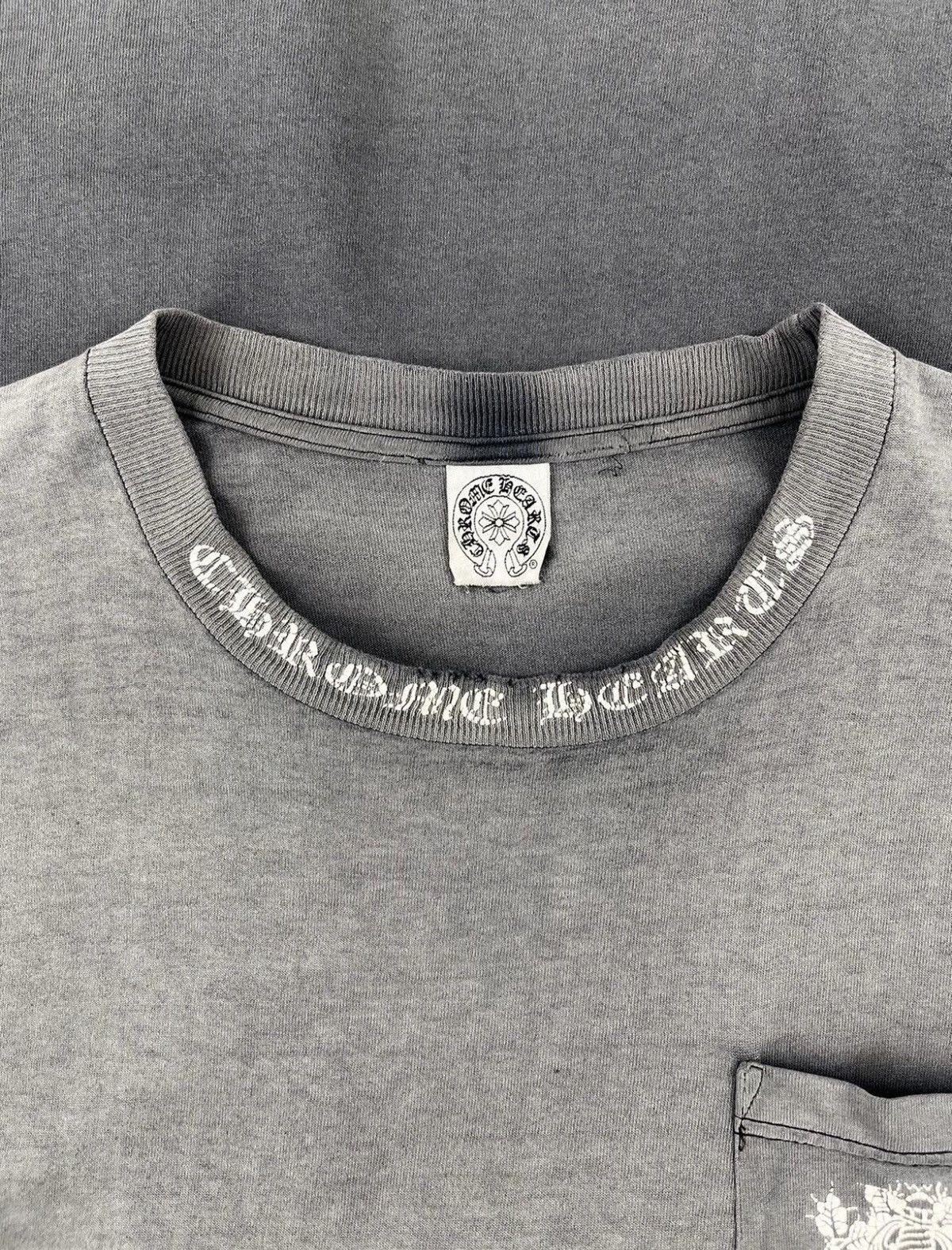 Chrome Hearts × Vintage RARE* Vintage Chrome Hearts Dagger SMOKED FADED Pocket Shirt Size US XL / EU 56 / 4 - 3 Thumbnail