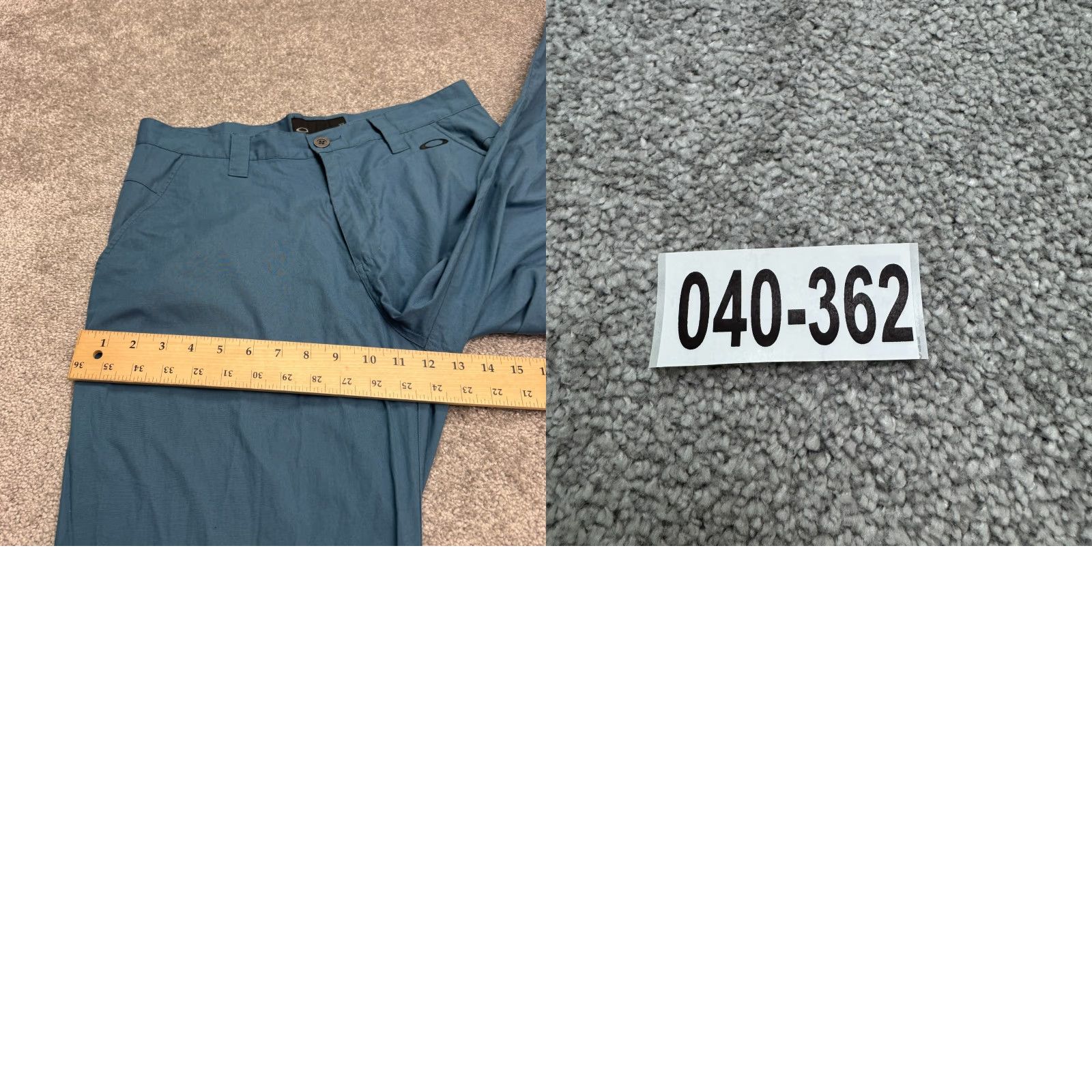 Oakley Oakley Pants Men Chino Flat Front Straight Leg 33 Slate Blue Blue Groomed Casual Travel Classic Preppy Size US 33 - 10 Thumbnail