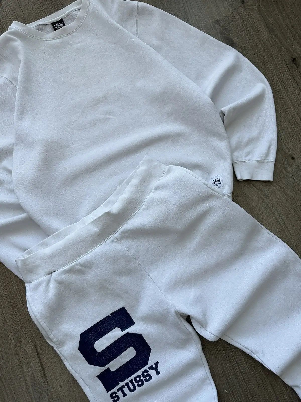Stussy × Vintage Vintage Stussy Navy White Big Logo Tracksuit Size US XL / EU 56 / 4 - 10 Thumbnail