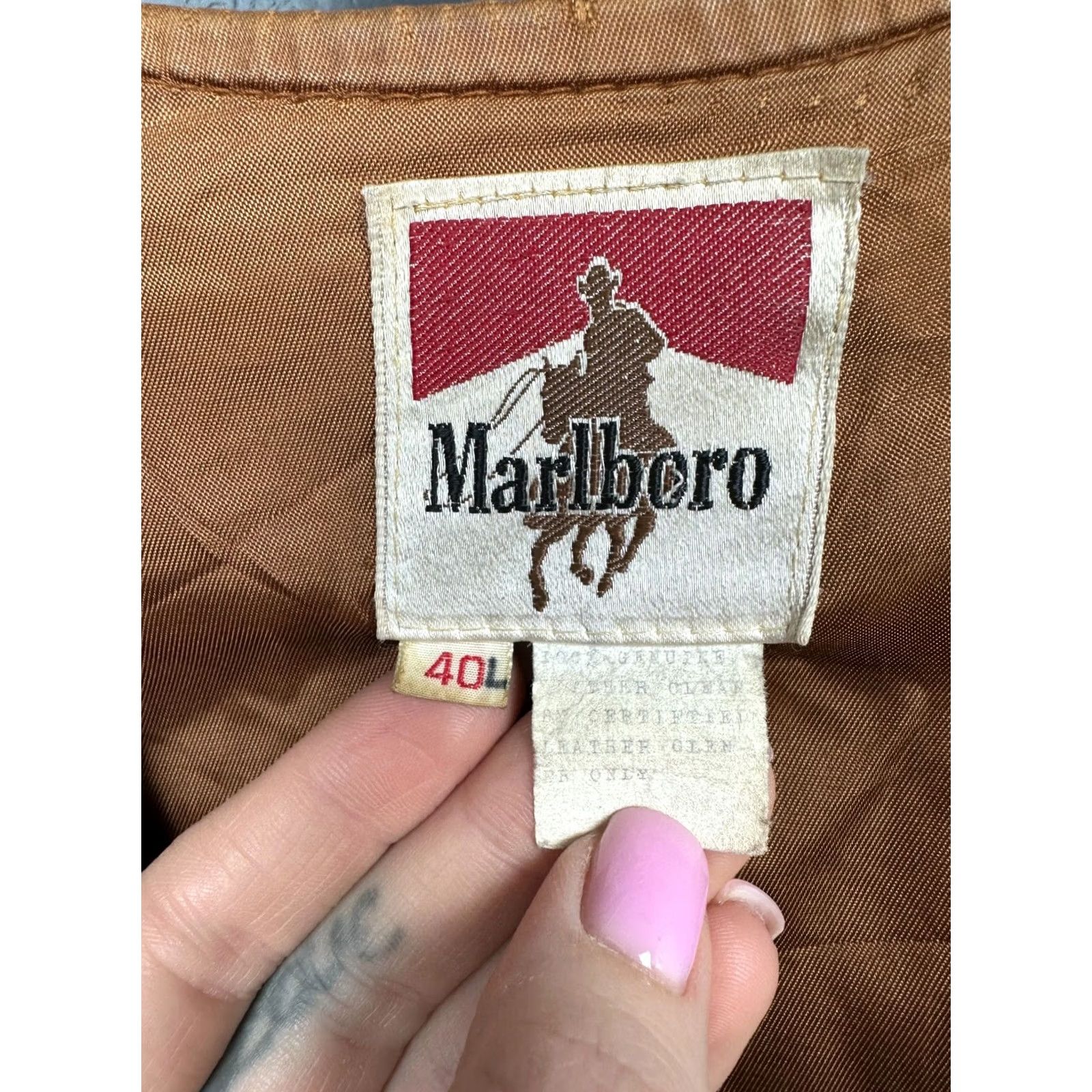 Marlboro Marlboro Vintage Mens Leather Vest L Brown RARE Leather Vest Mens Vintage Size US L / EU 52-54 / 3 - 4 Thumbnail
