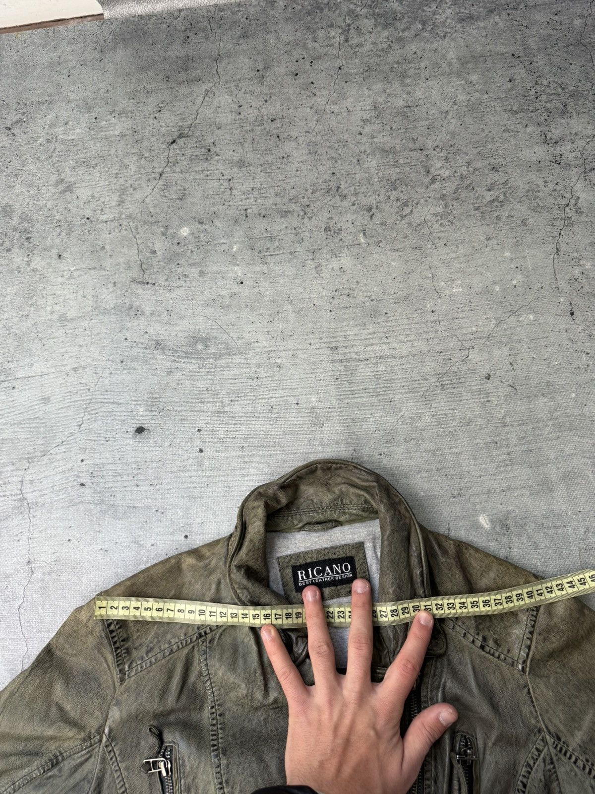 Genuine Leather Y2K Asymmetrical zip Leather jacket Rick Owens VTG STYLE Size XL / US 12-14 / IT 48-50 - 7 Thumbnail