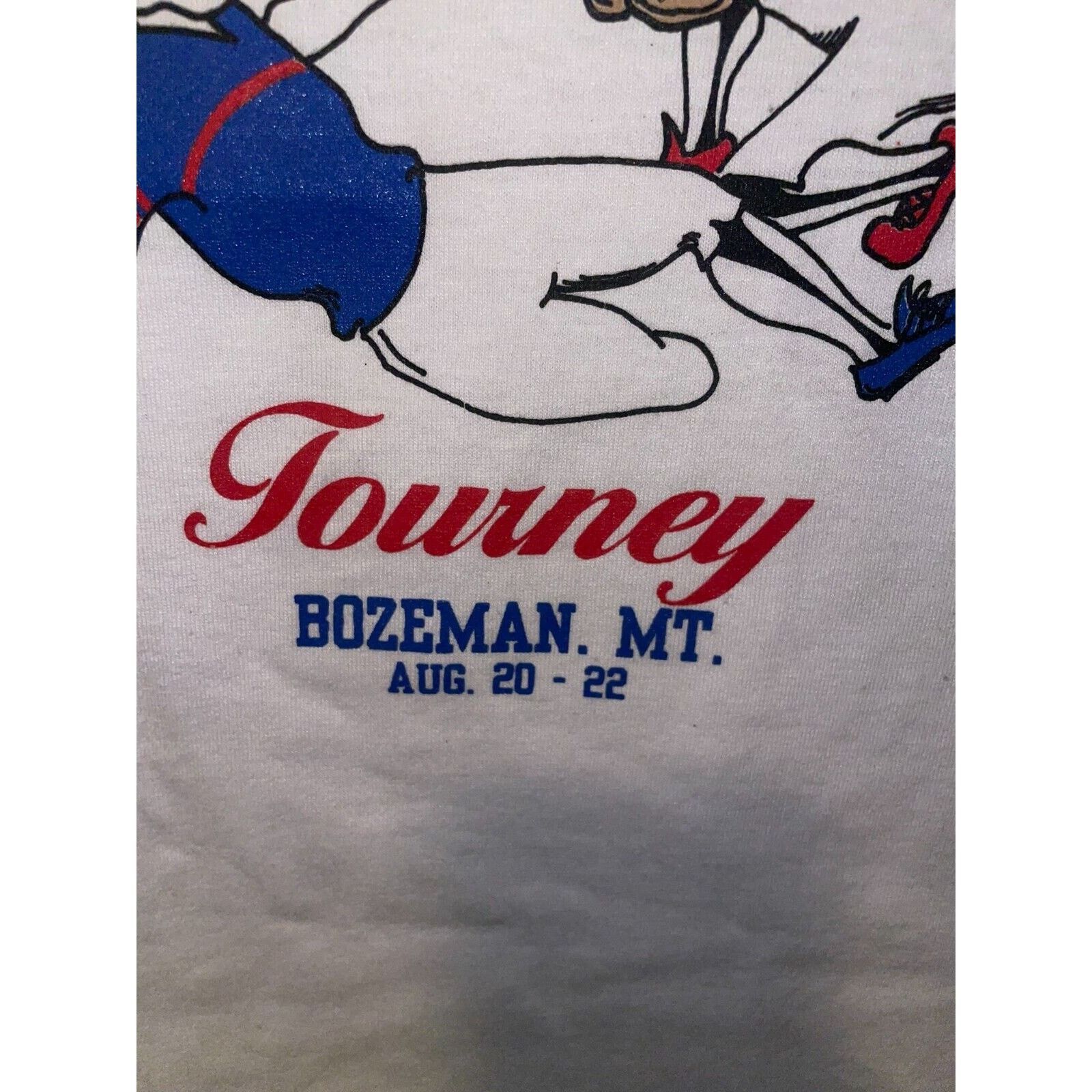 Jerzees Vintage Co-Ed Shirt Coed ABC State Tourney Graphic Tee 90s Size US L / EU 52-54 / 3 - 6 Thumbnail