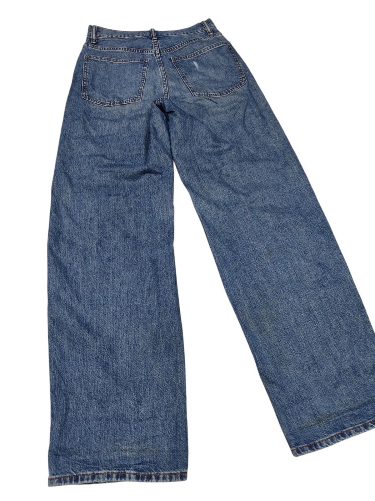 Japanese Brand × Uniqlo Uniqlo U Wide leg distressed Denim jacket Size 29" - 13 Thumbnail