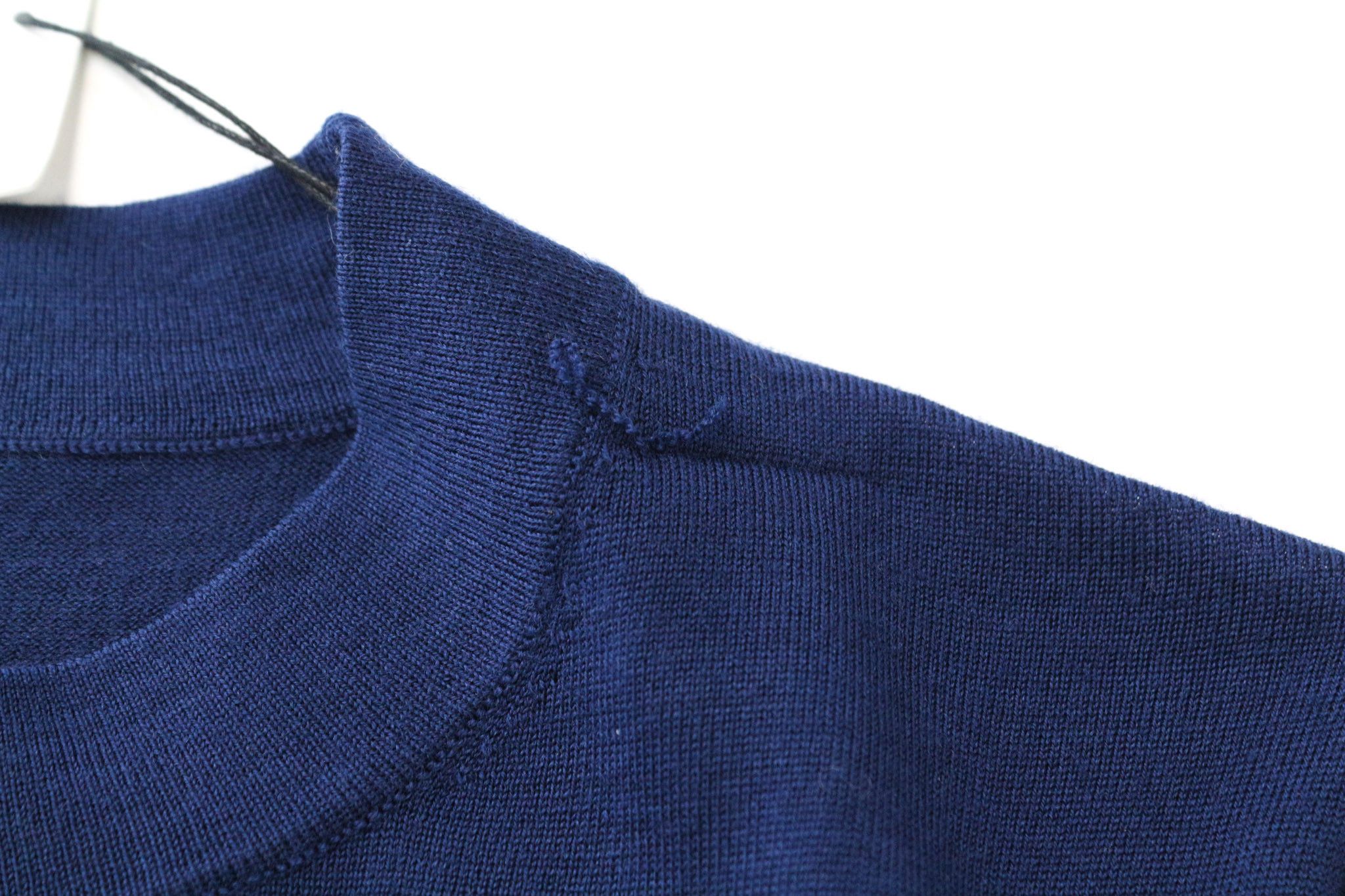 Sandro XS Navy Blue Tight Knit Wool Crew Neck Jumper 74574 Size US XS / EU 42 / 0 - 12 Thumbnail