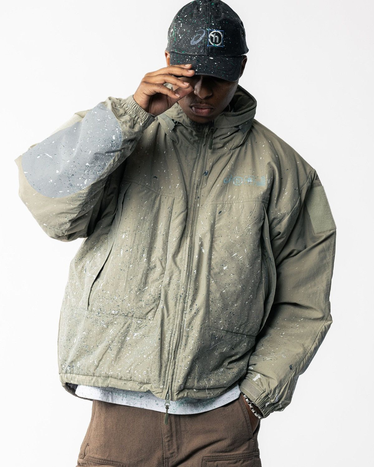 Asics × HIDDEN Hidden NY x Asics Painted Military Primaloft Jacket Size US L / EU 52-54 / 3 - 7 Thumbnail