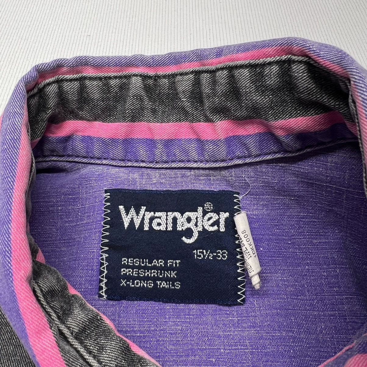 Vintage × Wrangler Wrangler Brushpopper Shirt 15.5 33 Pink Purple Western Rodeo Size US M / EU 48-50 / 2 - 5 Thumbnail