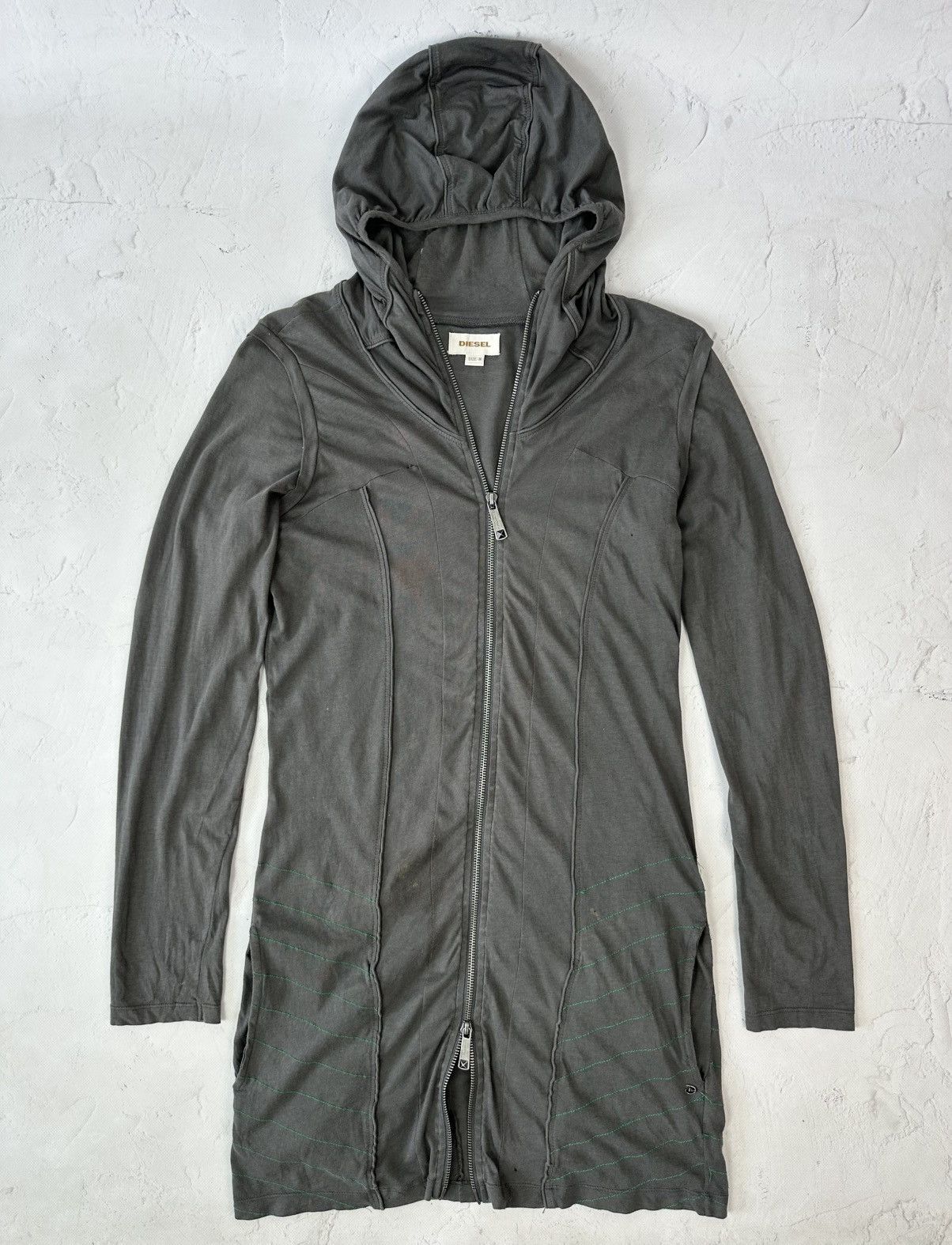 Diesel Vintage Y2K Diesel Full Zip Grey Dress Size M / US 6-8 / IT 42-44 - 1 Thumbnail
