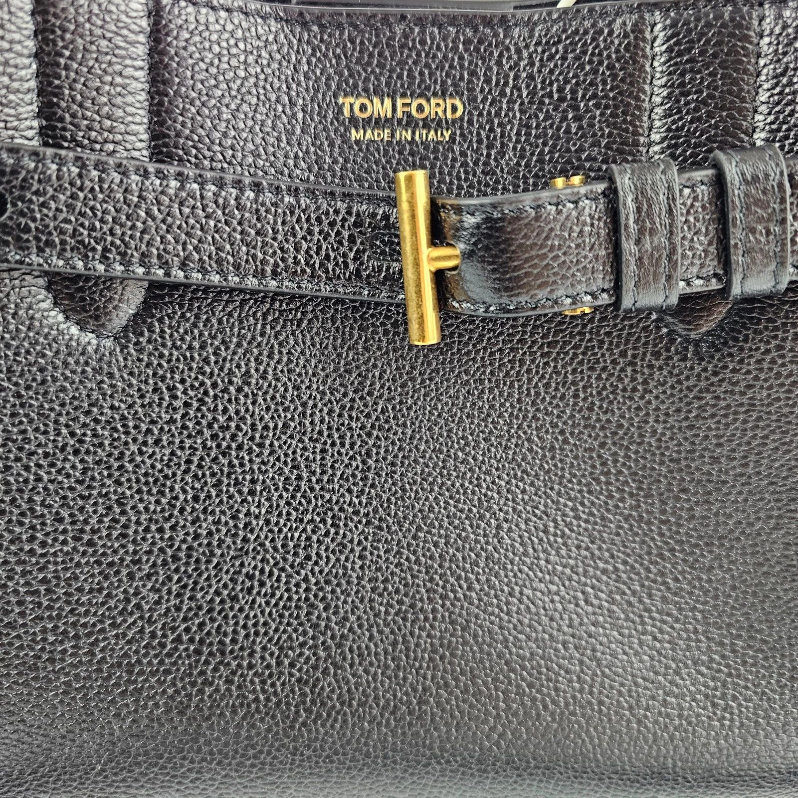 Tom Ford TOM FORD Audrey Small Black Leather Tote New Auth. Size ONE SIZE - 4 Thumbnail
