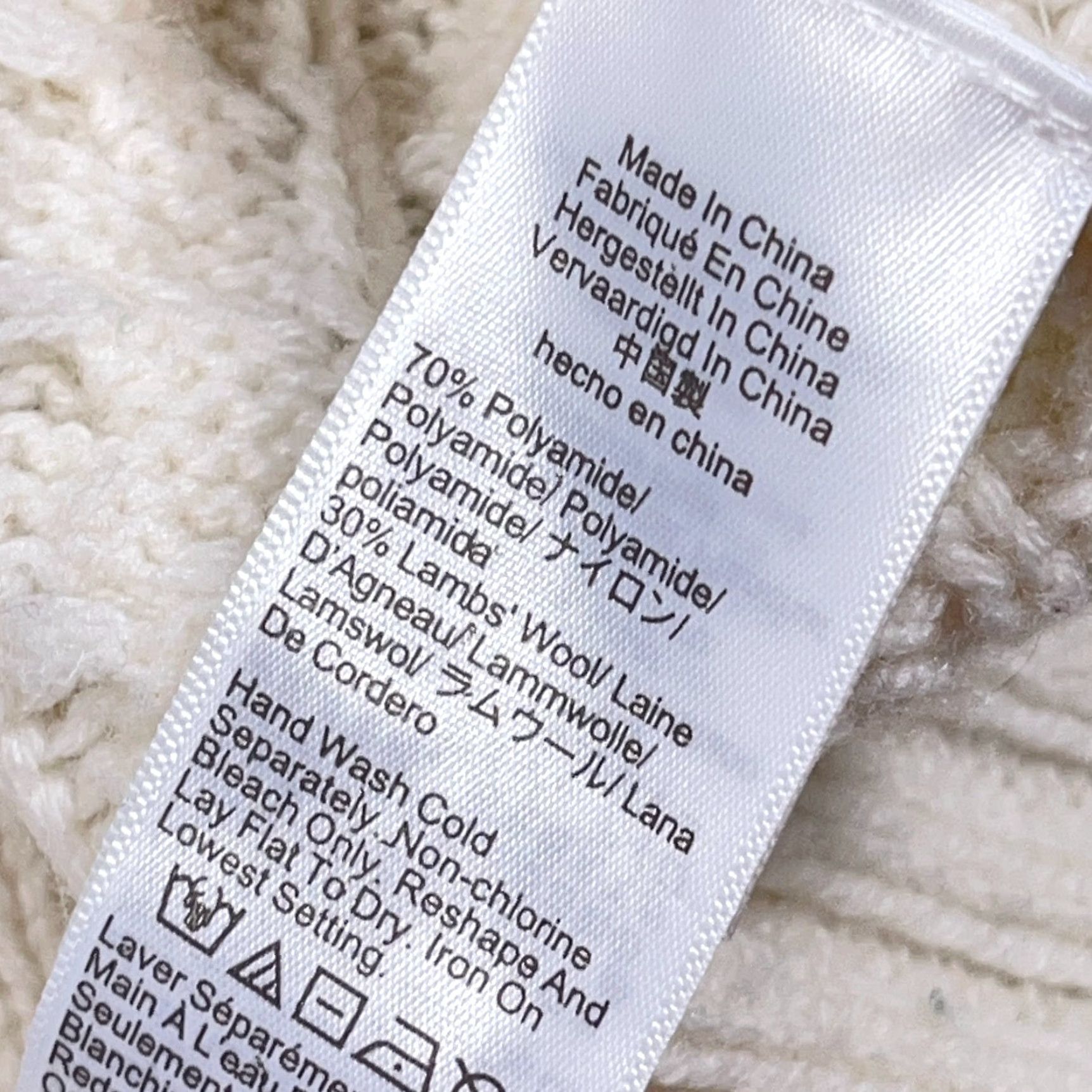 J.Crew J. Crew Cardigan Sweater Women 2X Ivory Cable Knit Wool Blend Gold Buttons Rib Knit Lightweight/All Seasons Size XXL / US 16-18 / IT 52-54 - 5 Thumbnail