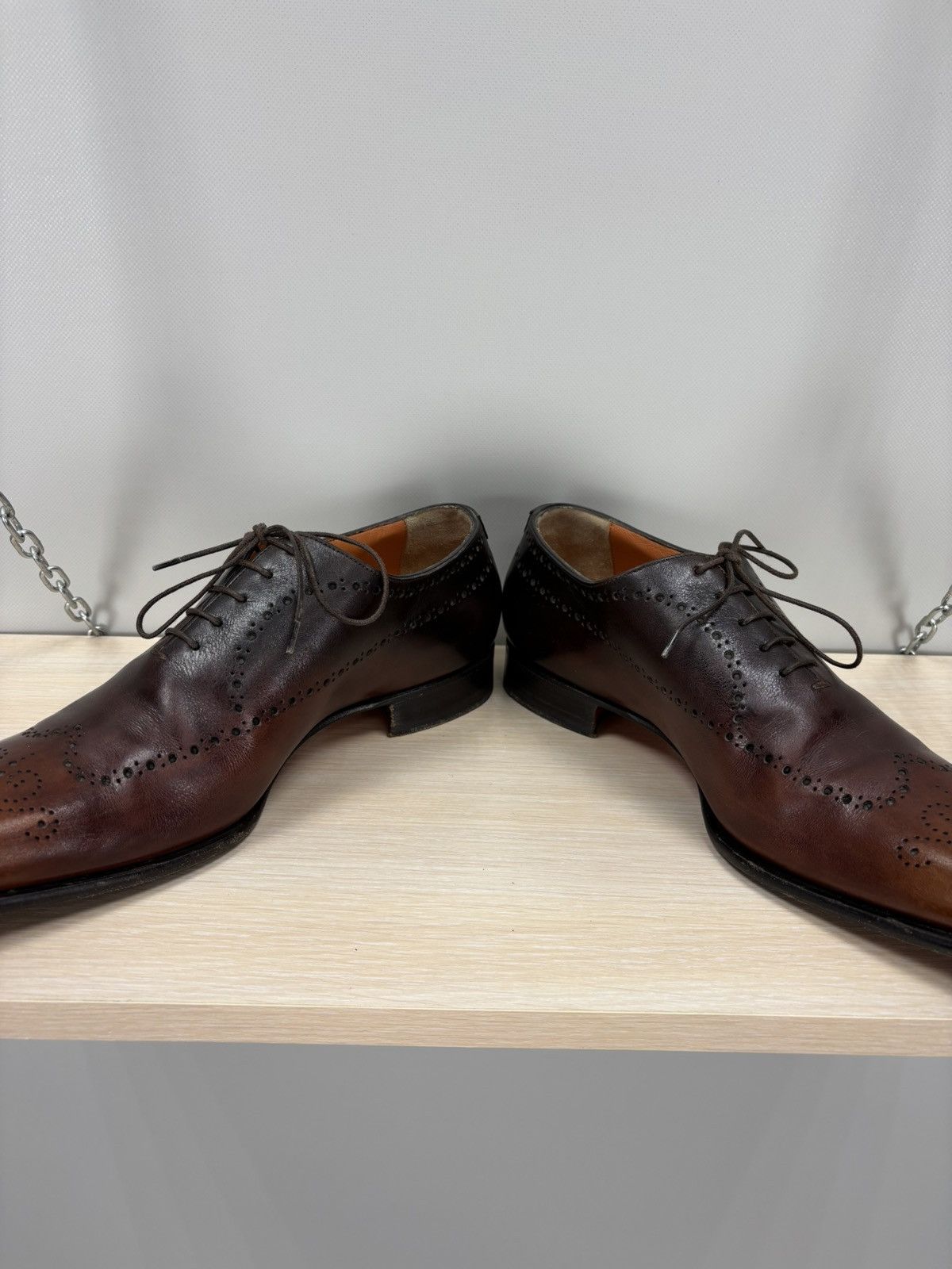 Santoni Mens shoes loafers Santoni Size 8 Color Brown Size US 8 / EU 41 - 10 Thumbnail