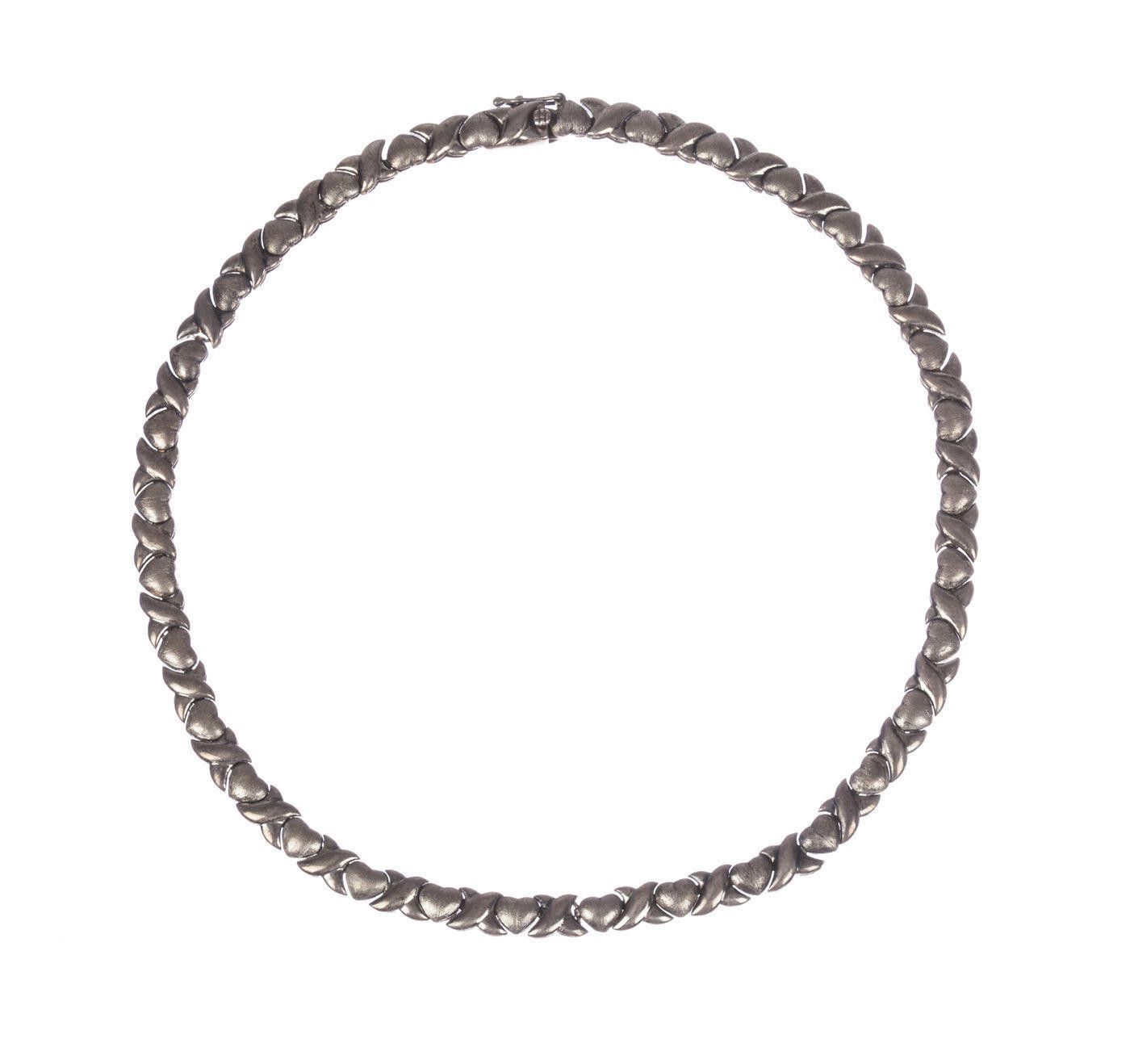 Designer Sterling Silver Sweetheart Eternity Necklace Size ONE SIZE - 1 Thumbnail