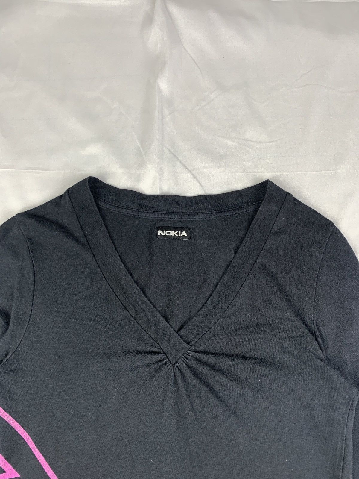 Other 2000s Nokia Black Triangle Graphic V-Neck Longsleeves Top Size S / US 4 / IT 40 - 8 Thumbnail
