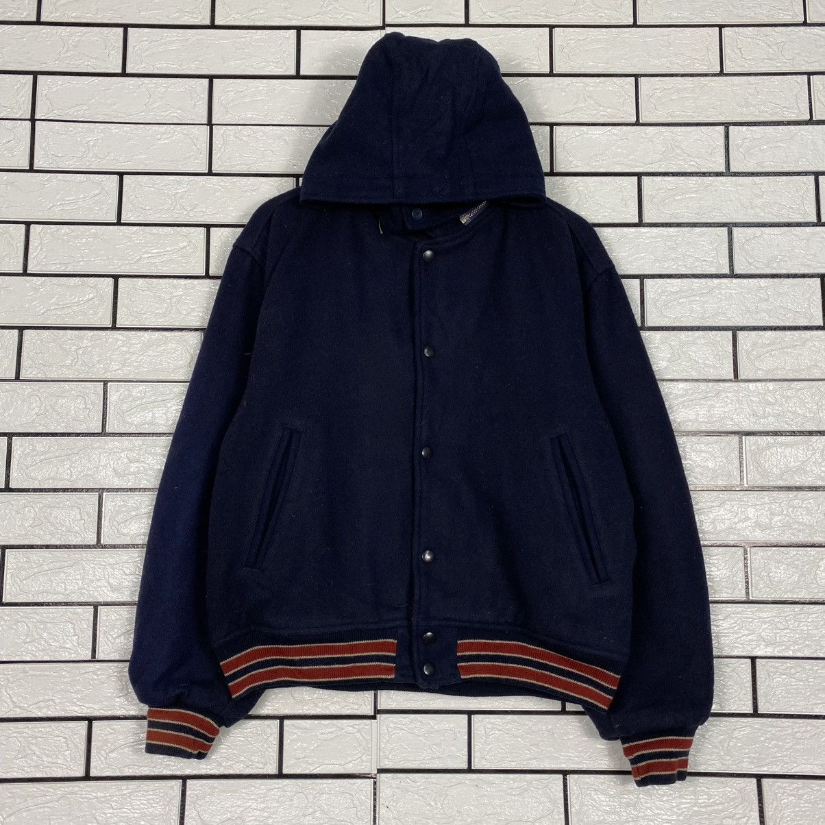Japanese Brand 🔥VINTAGE WOOL BOMBER JACKET MEN’S FLANDRE ISSEY MIYAKE Size US M / EU 48-50 / 2 - 2 Thumbnail