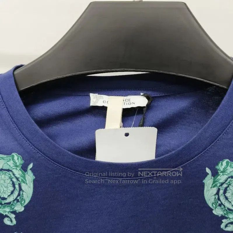 Versace Versace Blue Cotton T-Shirt for Men . Size US M / EU 48-50 / 2 - 4 Thumbnail