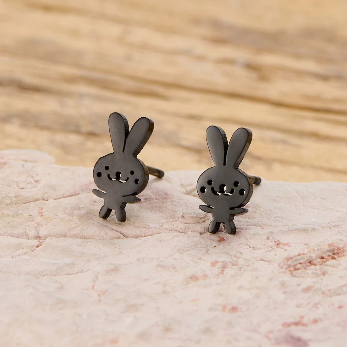 Jewelry Rabbit Mini Stud Earrings Charm Earring Gift Size ONE SIZE - 1 Preview