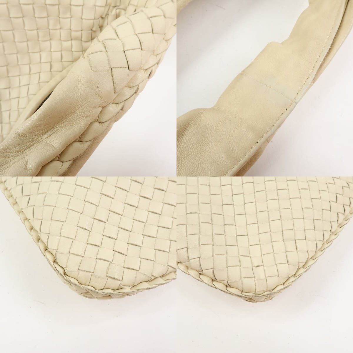 Bottega Veneta Bottega Veneta Intrecciato Lambskin Hobo Bag Cream Size ONE SIZE - 4 Thumbnail