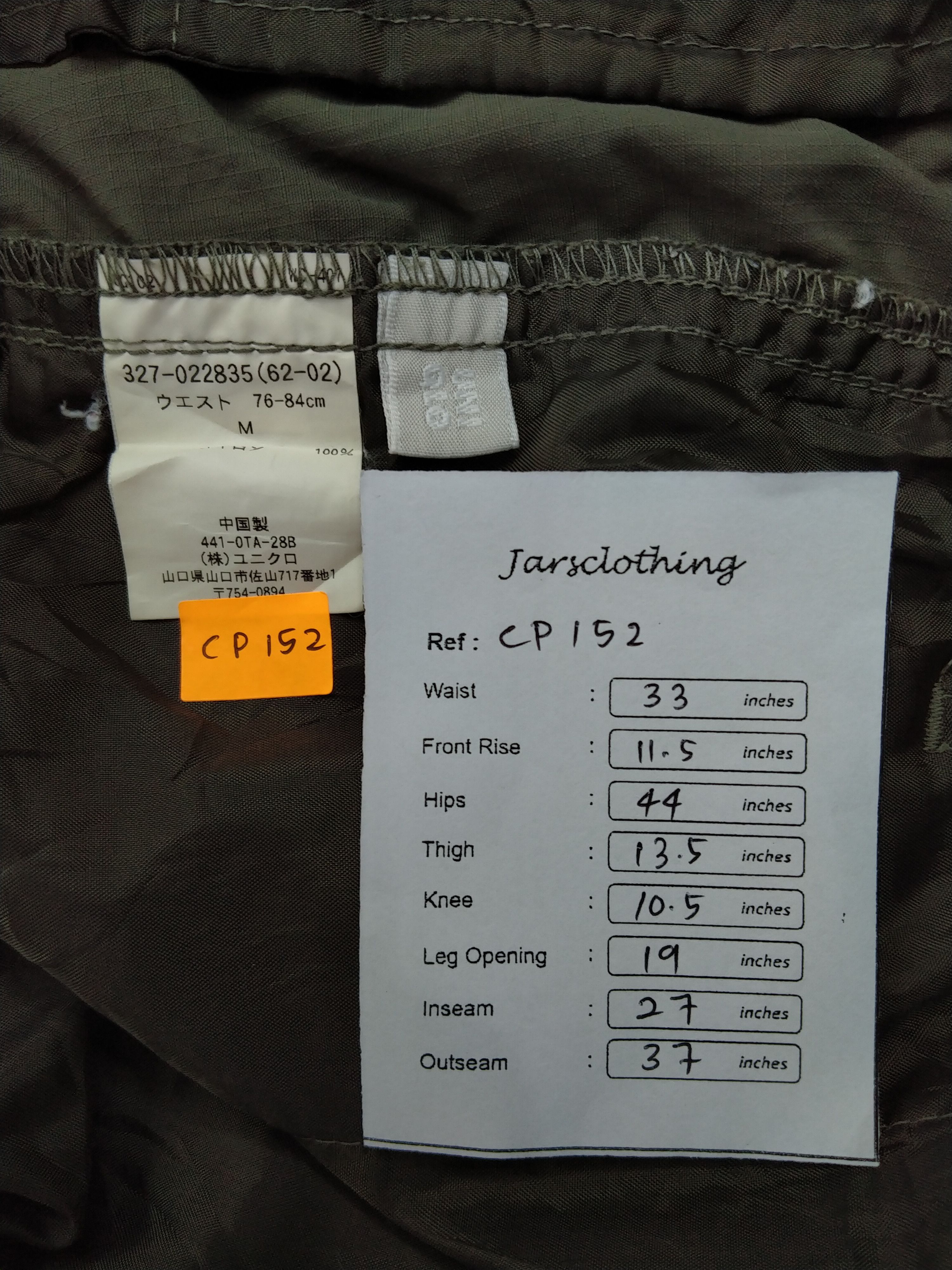 Japanese Brand Uniqlo Elastic Waist Cargo Multi Pocket Pants -CP152 Size US 33 - 6 Thumbnail