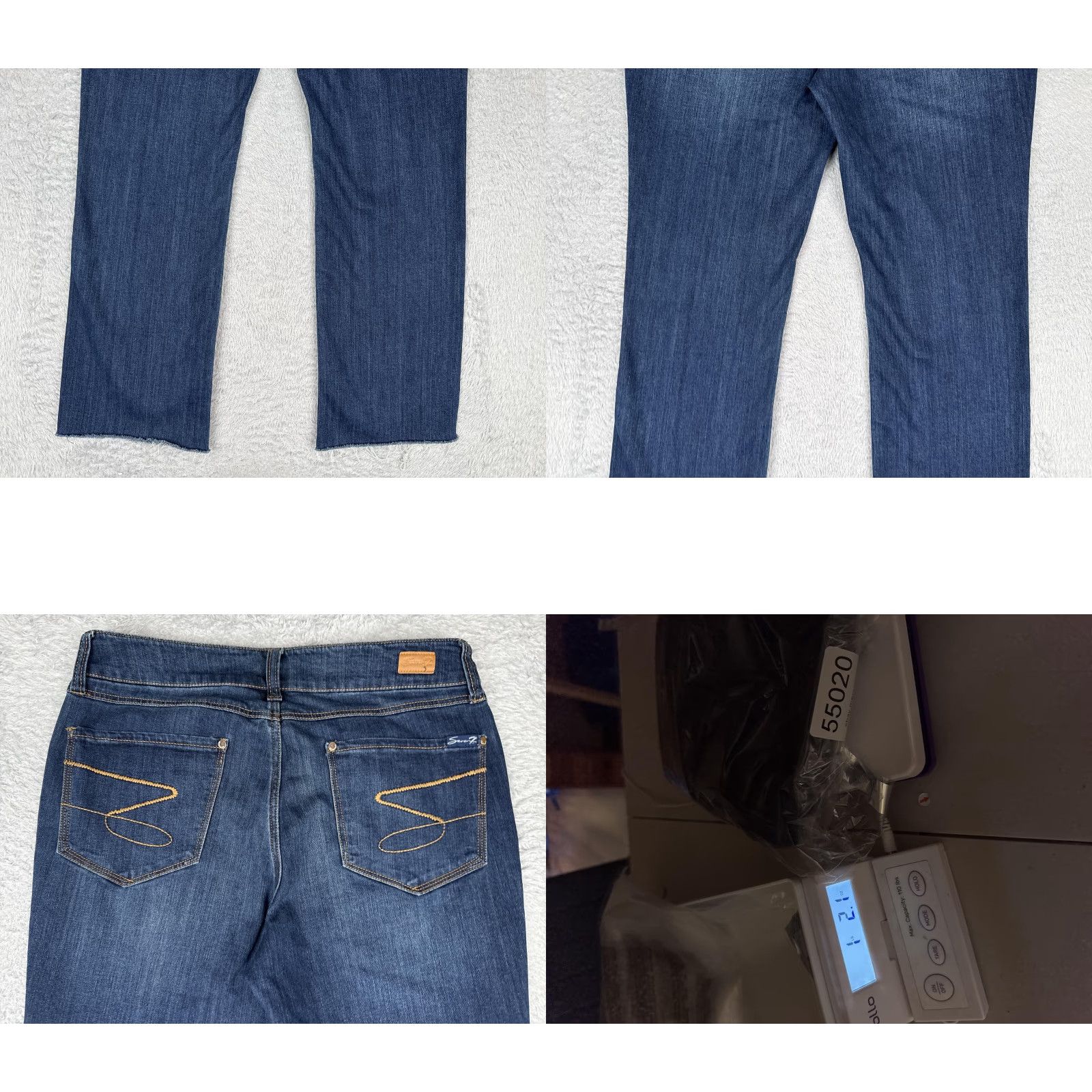 Vintage Seven7 Jeans Womens 12 Blue Medium Wash Mid Rise Tummyless Denim 32x29 90s Size 34" / US 12 / IT 48 - 10 Thumbnail