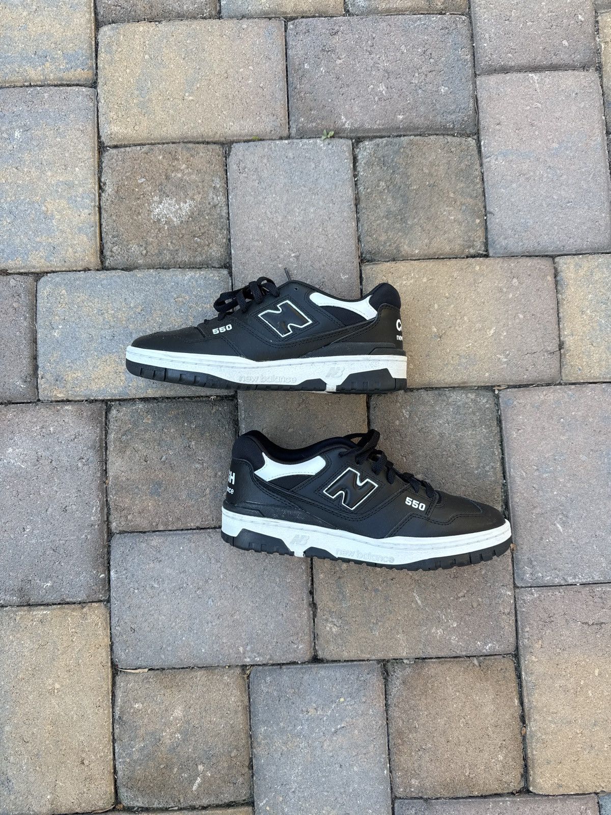 Comme des Garcons × New Balance Black and white new balance 550s Size US 8 / EU 41 - 4 Thumbnail