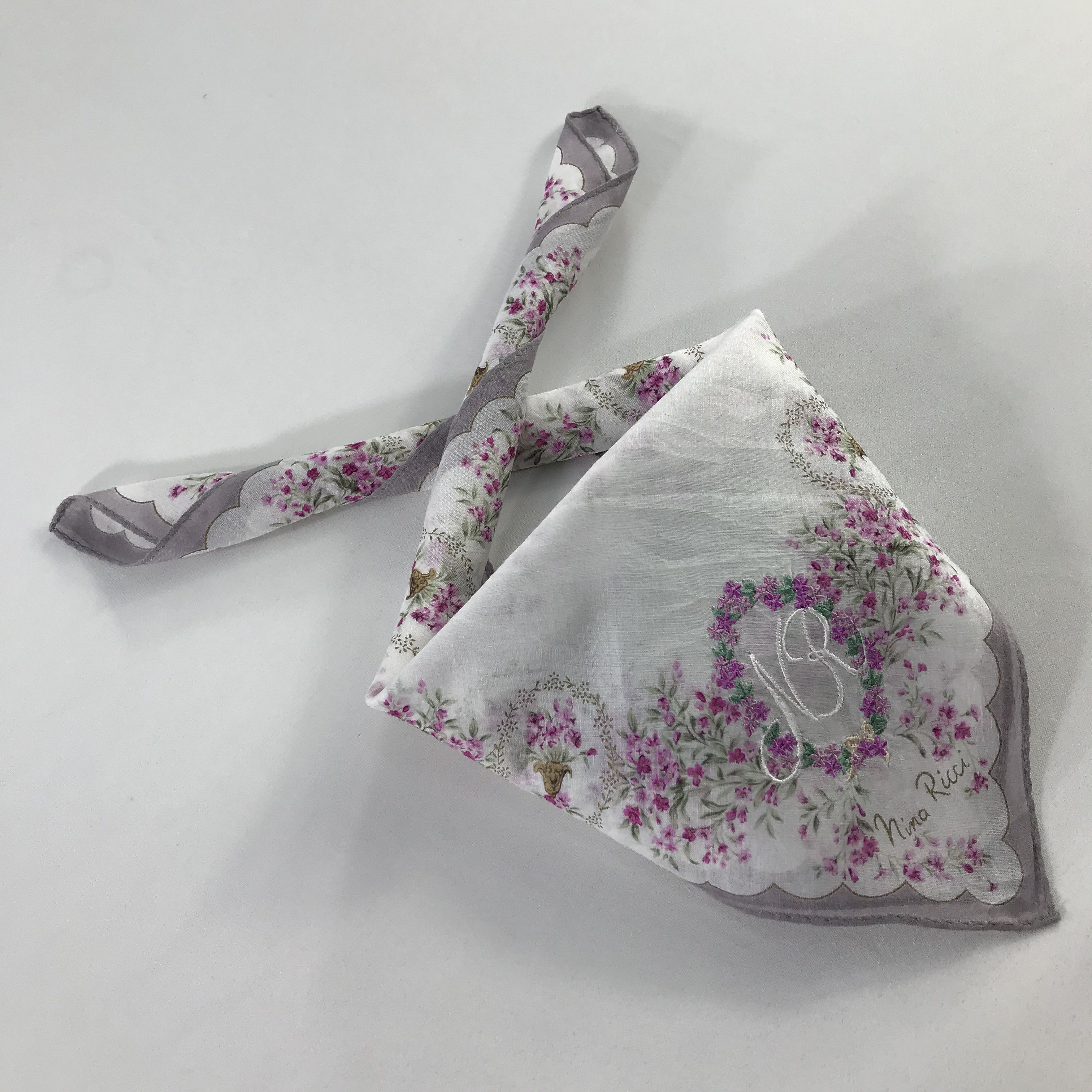 Nina Ricci × Vintage Nina Ricci Bandana / Handkerchief / Neckerchief - S652 Size ONE SIZE - 4 Thumbnail
