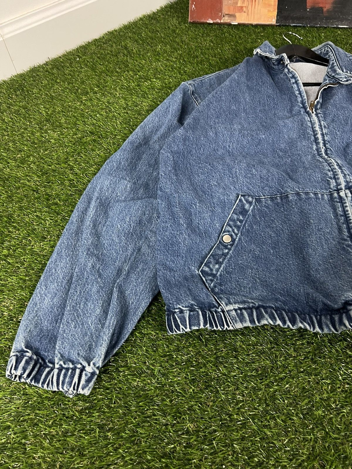 Harrington POLO RALPH LAUREN Jacket Bomber Denim Vintage 90s Size US XL / EU 56 / 4 - 5 Thumbnail