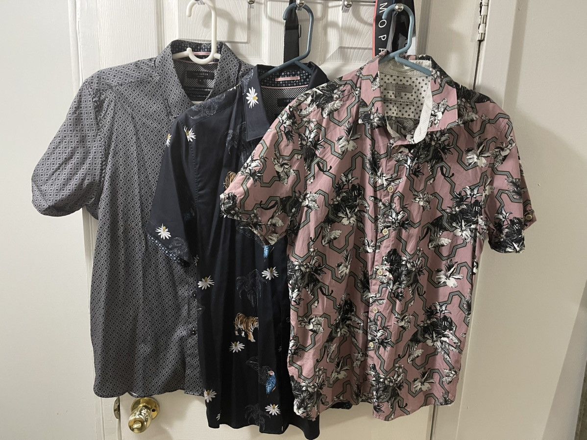 Three Ted Baker button down shirt size Large amiri