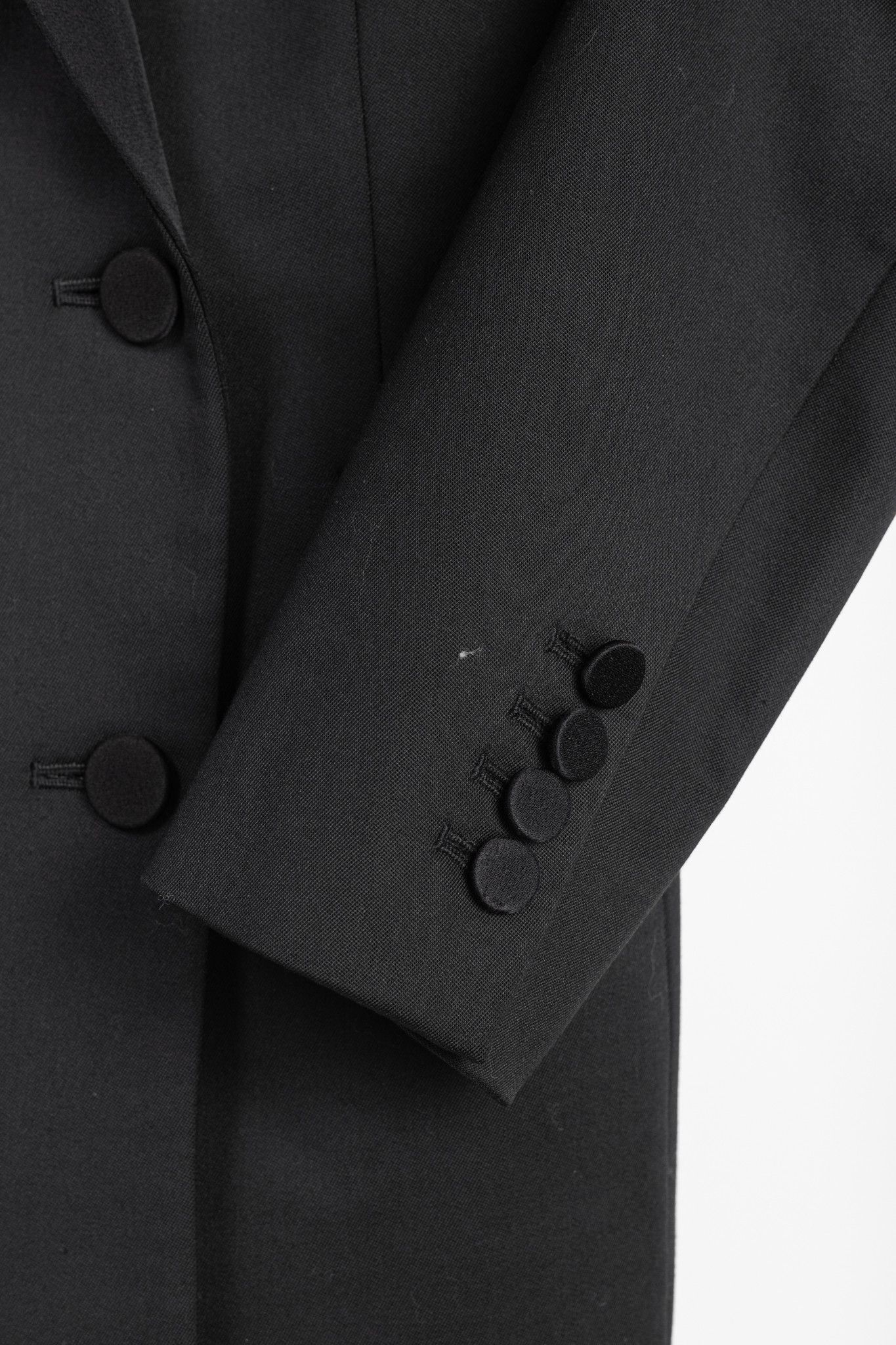 Theory Theory Black Double-Breasted Satin-Trim Wool Tux Jacket Size S / US 4 / IT 40 - 7 Thumbnail