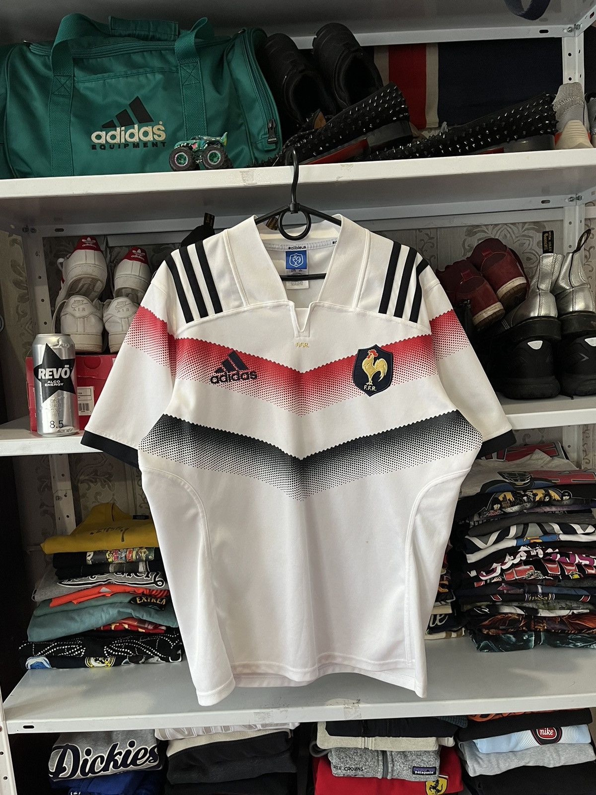 Adidas Vintage ADIDAS FFR 2018 Rugby Jersey ADIDAS FFR White Away Size US XL / EU 56 / 4 - 1 Thumbnail