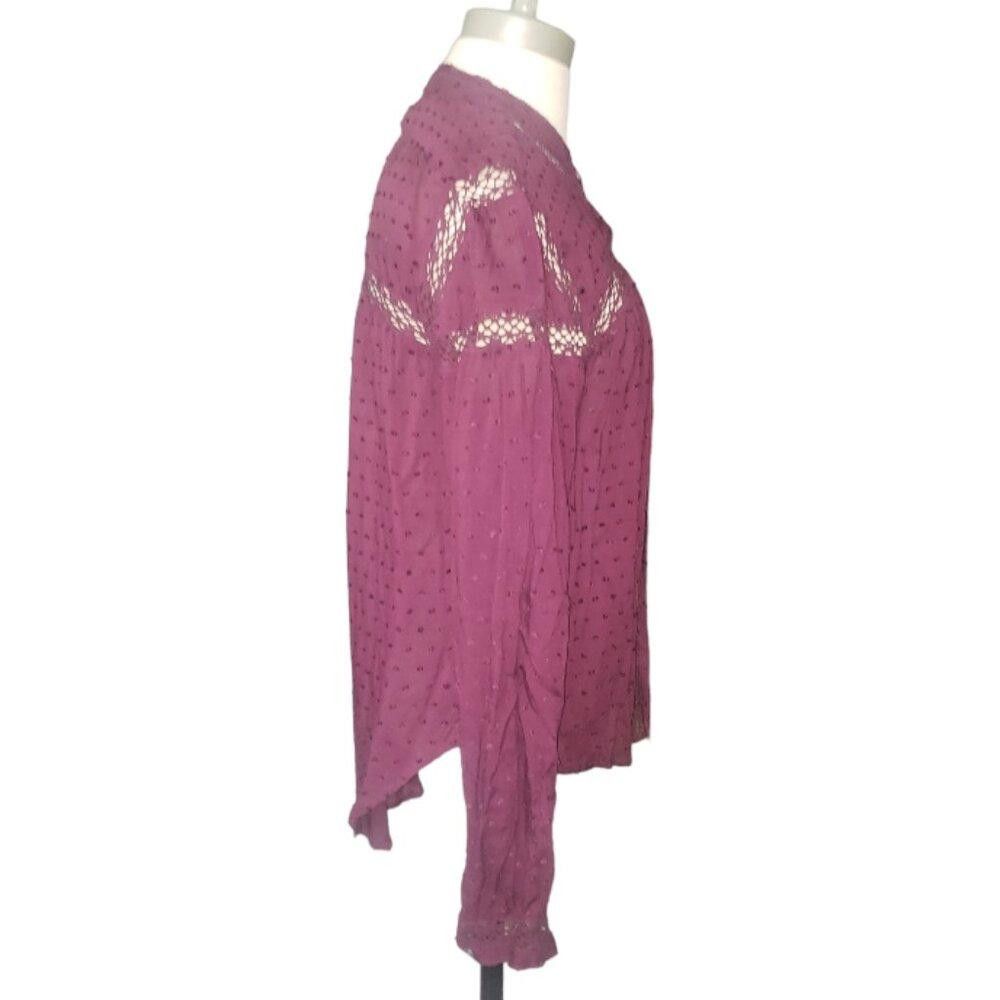 Designer CT747 Rampage Ladies Burgundy Long Sleeve Romance Shirt S Size S / US 4 / IT 40 - 3 Thumbnail