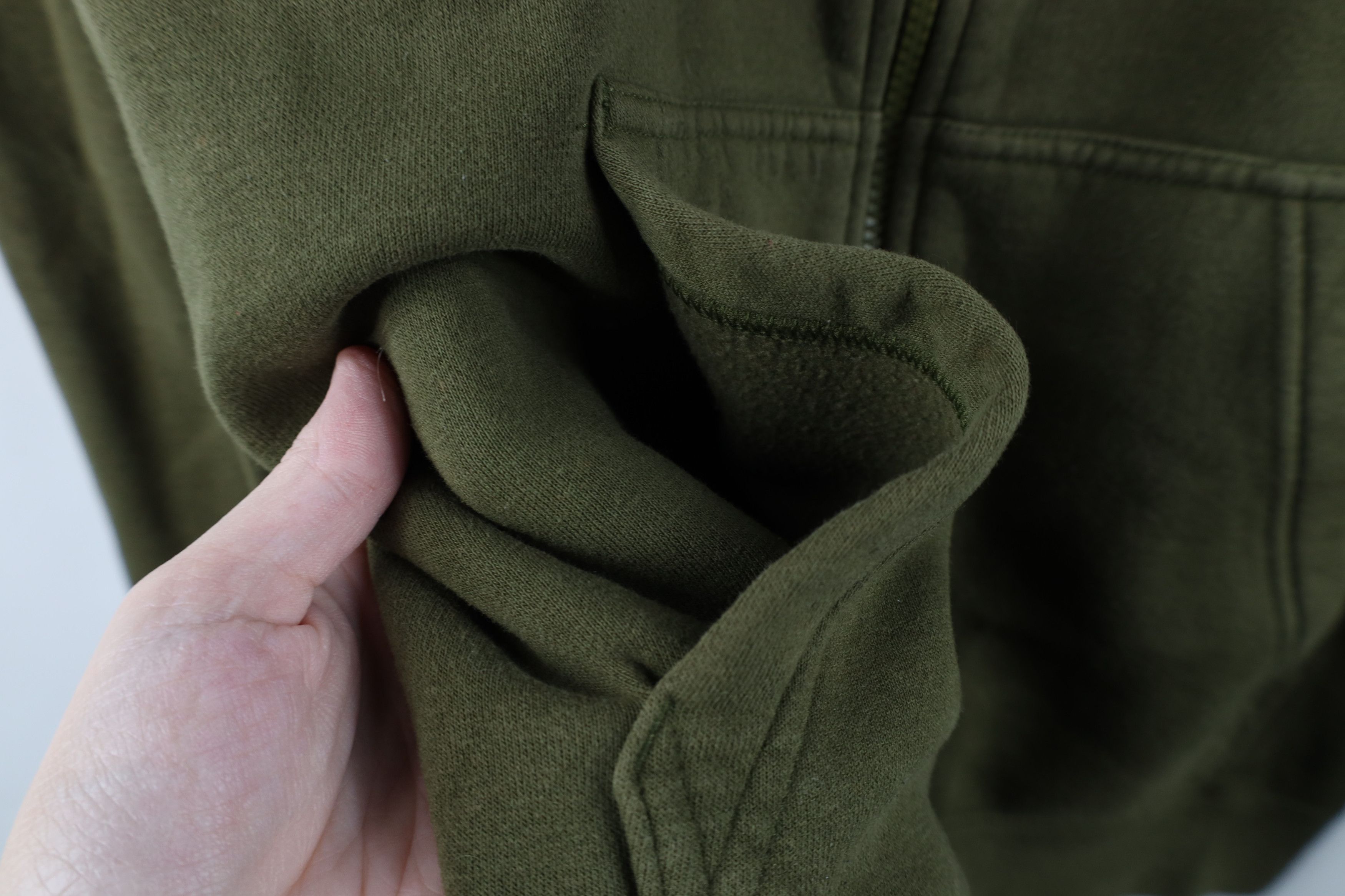 Nike Vintage Y2K Nike Mini Swoosh Full Zip Hoodie Olive Green Size US S / EU 44-46 / 1 - 6 Thumbnail