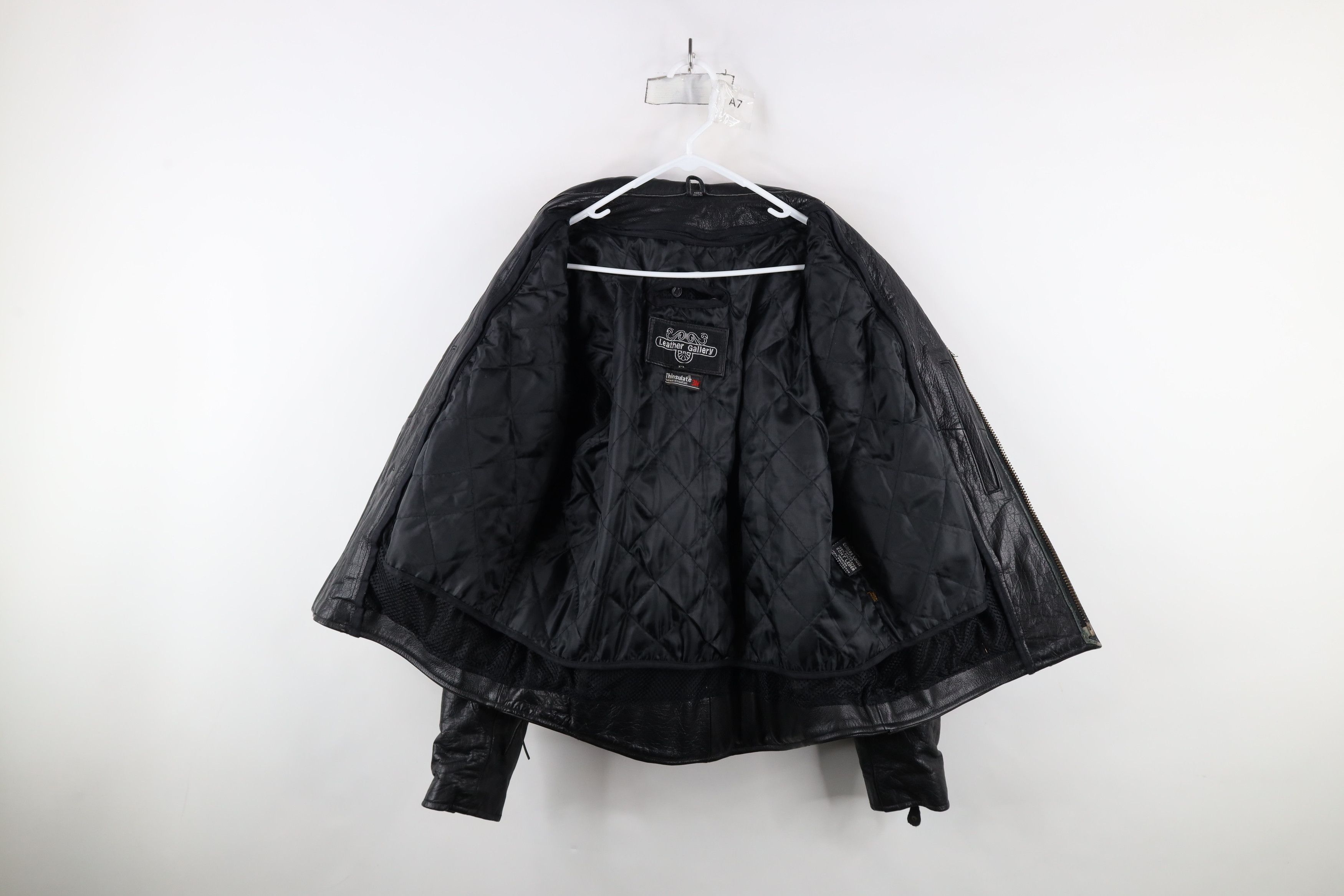 Vintage Vintage 90s Streetwear Padded Leather Motorcycle Jacket Size US M / EU 48-50 / 2 - 8 Thumbnail