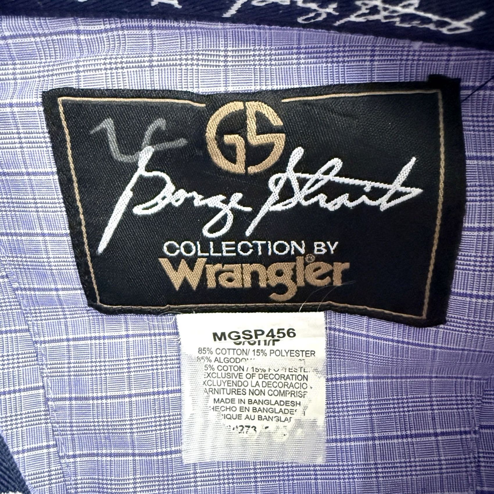 Wrangler Wrangler George Straight Western Style Long Sleeve Button-Down Mens Size S Blue Shirt Size US S / EU 44-46 / 1 - 4 Thumbnail