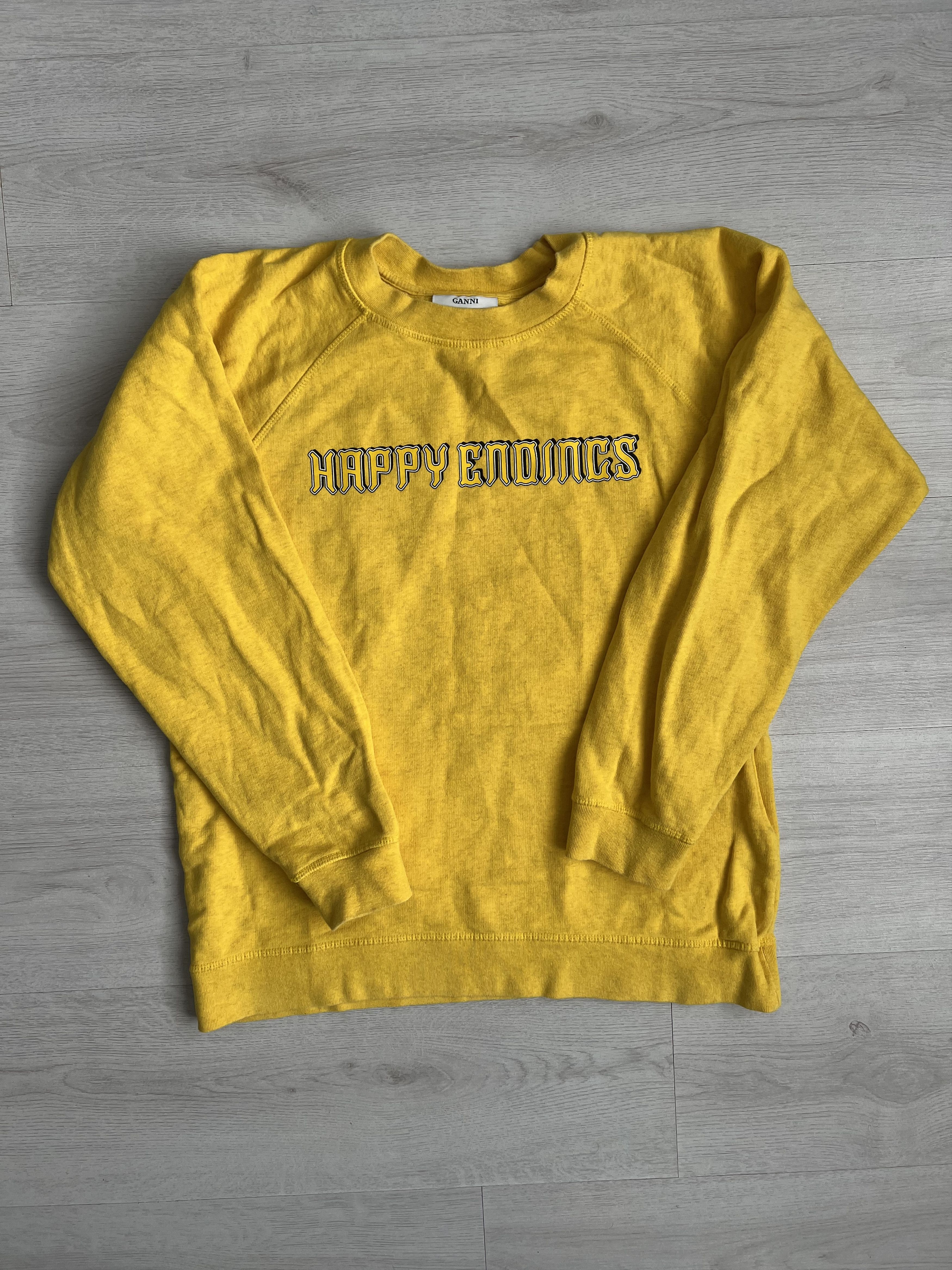 Ganni Happy Endings Oversized Sweatshirt Crewneck