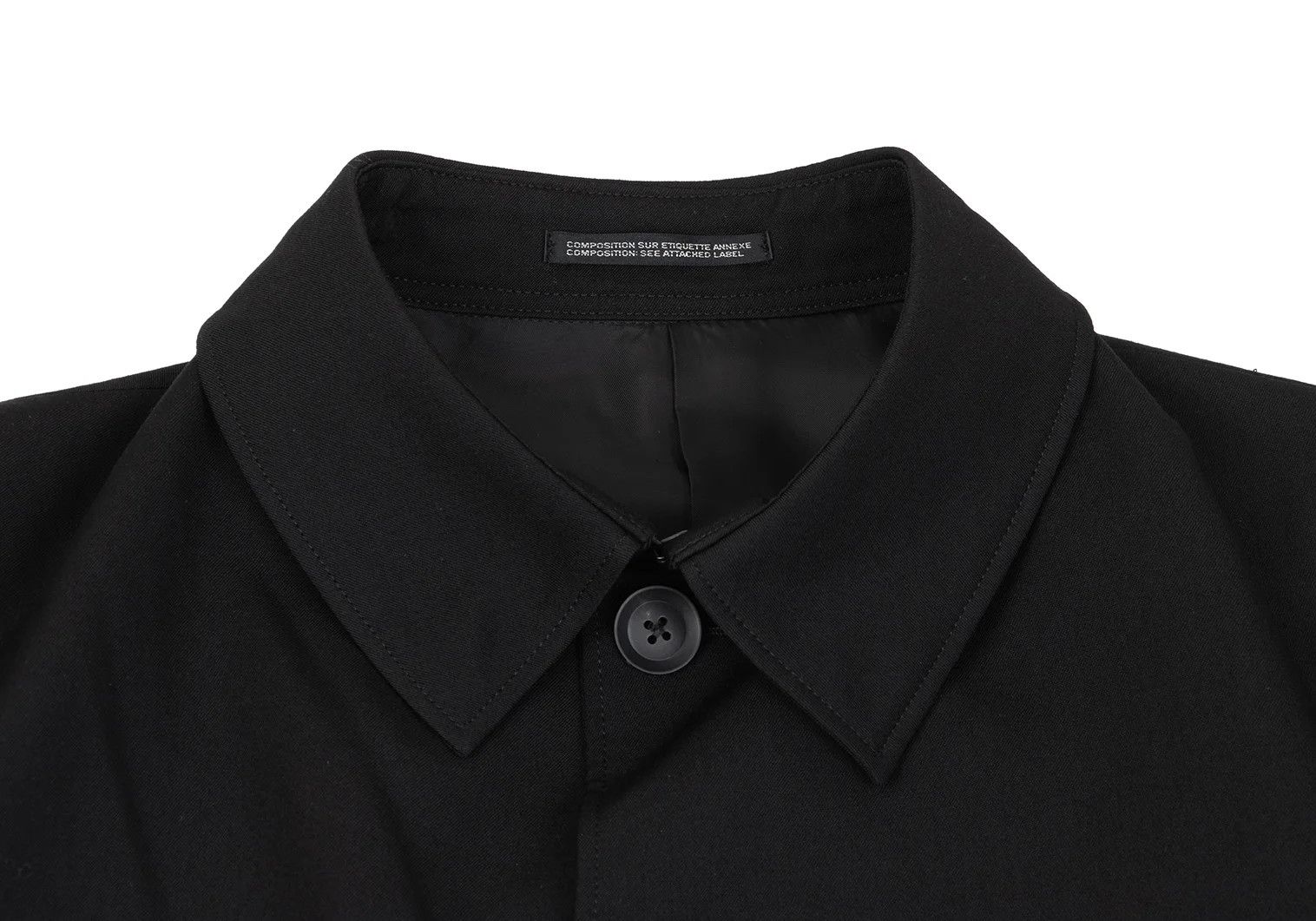 Yohji Yamamoto Yohji Yamamoto Wool Gabardine Asymmetric Long Jacket Size US L / EU 52-54 / 3 - 3 Thumbnail