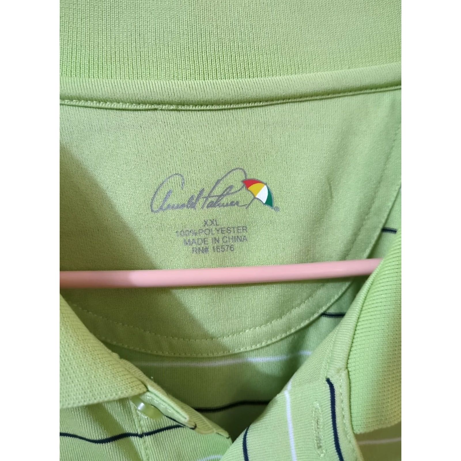 Vintage Arnold Palmer Shirt Polo Golf Striped Green XXL Men Preppy Outdoor Collard/Collar Polo Shirt Mens 2XL Green Stripe Size US XXL / EU 58 / 5 - 2 Thumbnail