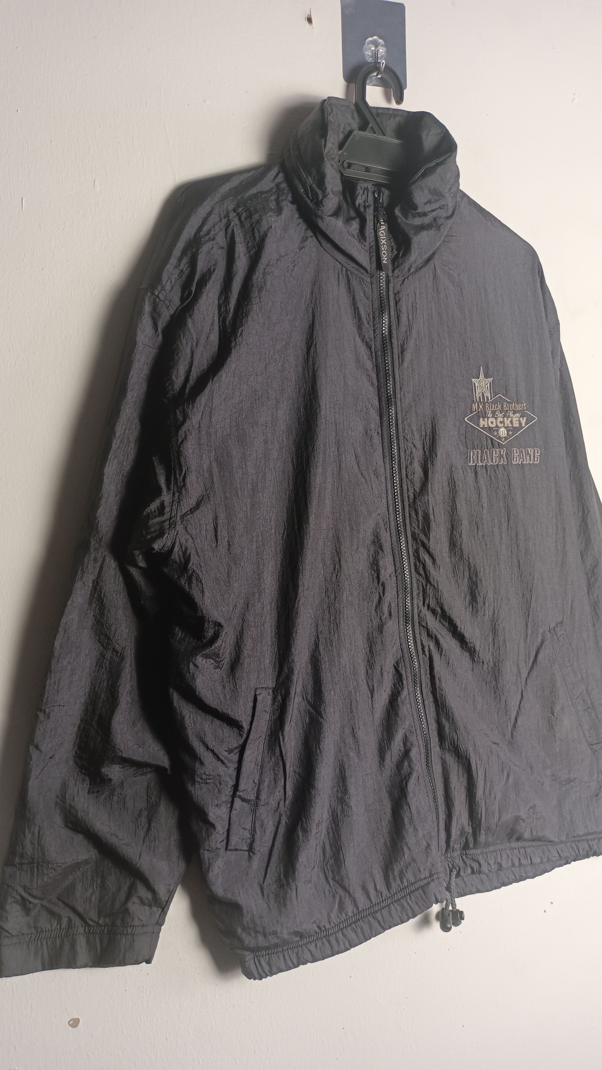 Japanese Brand MX BLACK BROTHER HOCKEY BLACK GANG LIGHT JACKET Size US XL / EU 56 / 4 - 2 Thumbnail