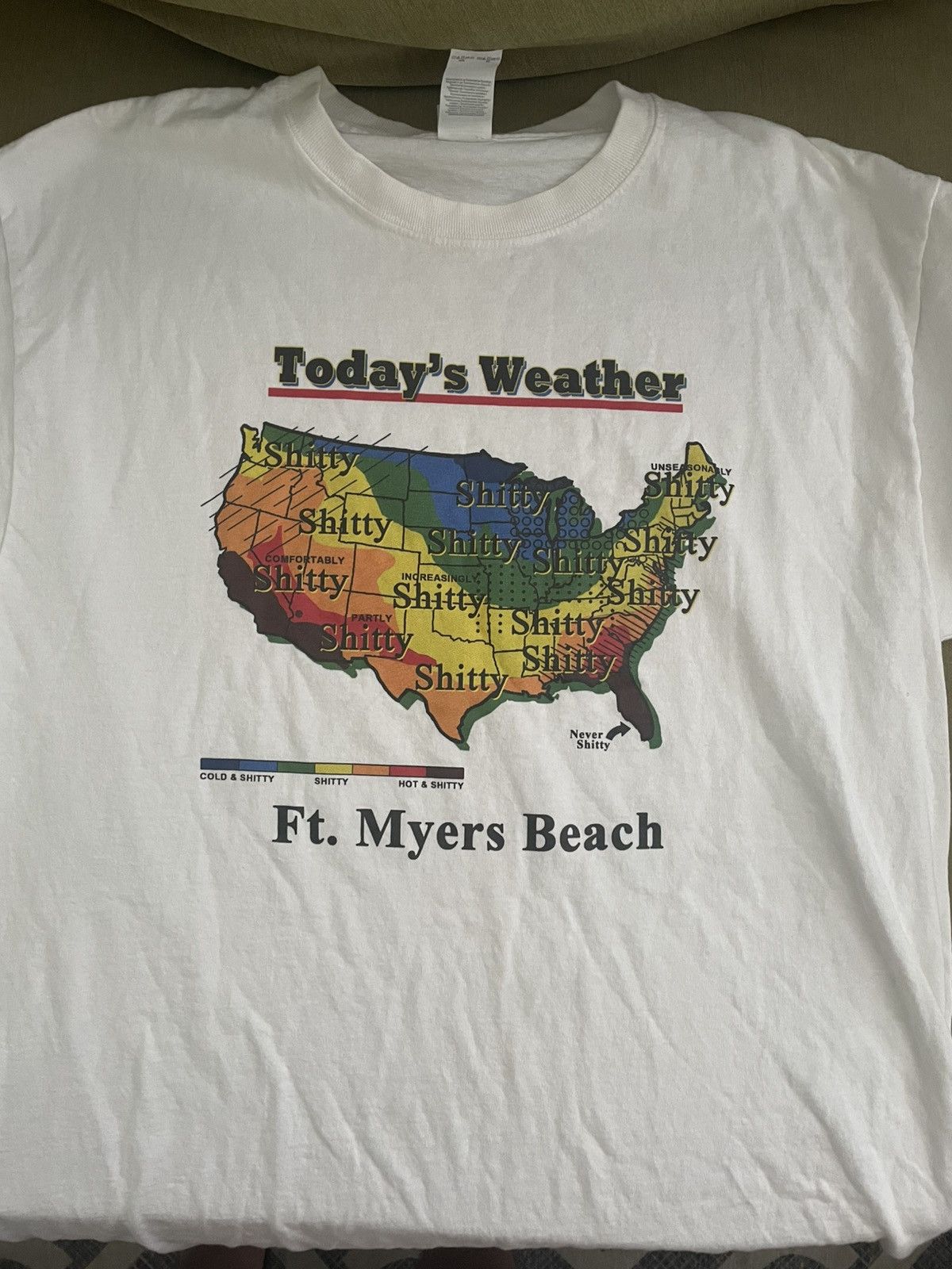 Japanese Brand × Vintage Vintage shitty weather t-shirt Size US L / EU 52-54 / 3 - 1 Thumbnail