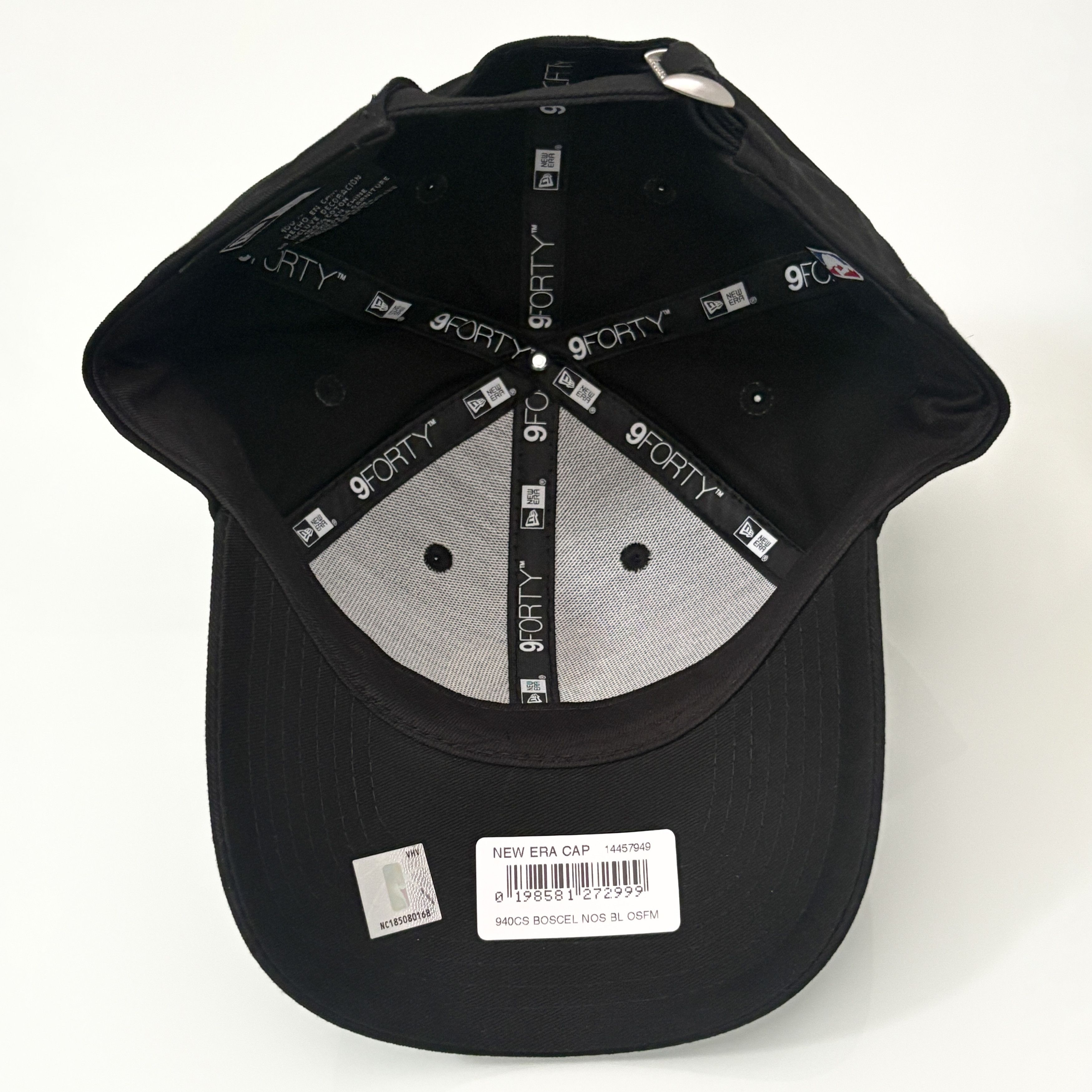 New Era New Era Boston Celtics 9FORTY Black Strapback Adjustable Hat Size ONE SIZE - 5 Thumbnail