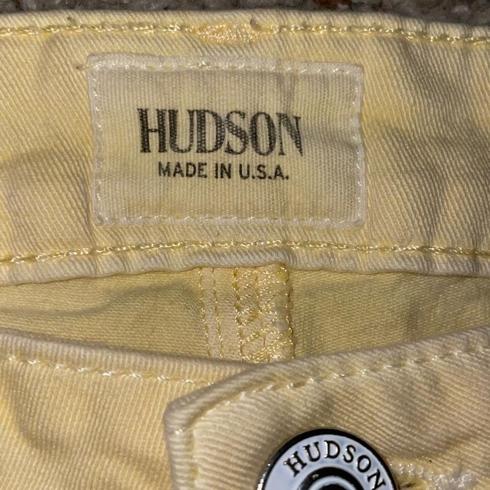 Designer Hudson Yellow Denim Shorts Size 24" / US 00 / IT 34 - 7 Thumbnail
