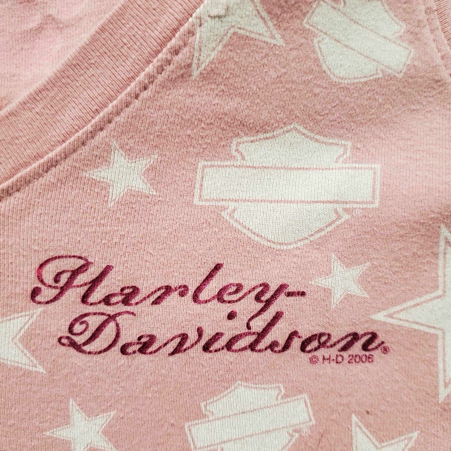 Harley Davidson Harley-Davidson Tank Top Womens Pink Stars S Small, New Orleans, Regular, Tank, Shirt, Harley-Davidson, Women, Pink, Stars, Biker Size S / US 4 / IT 40 - 3 Thumbnail