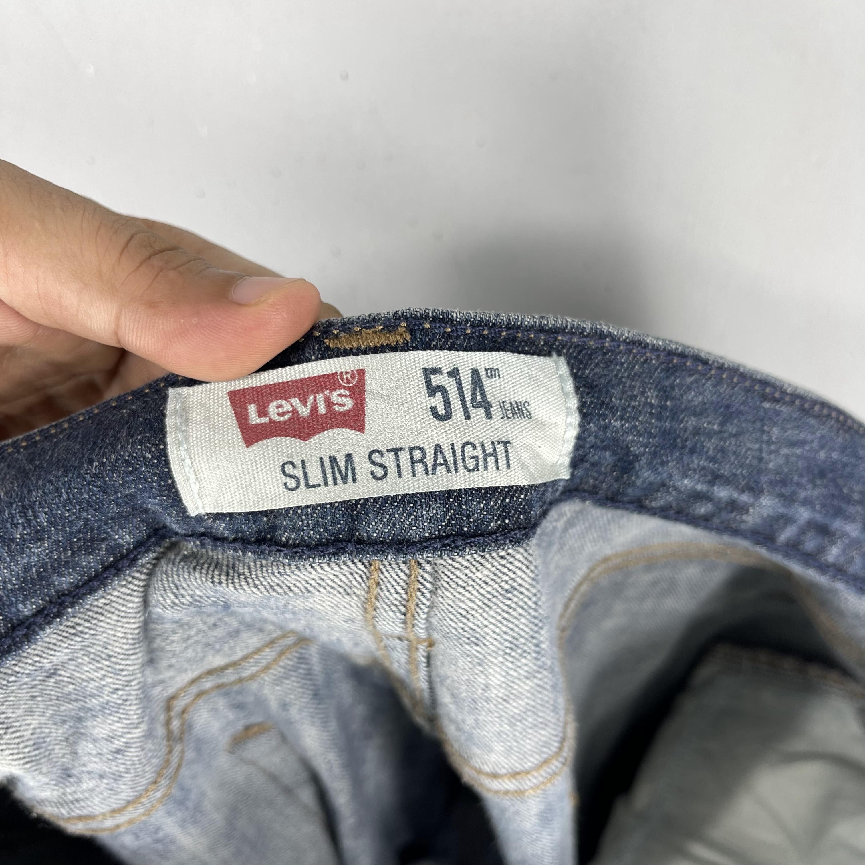 Levi's W34 L30 Vintage 514 Slim Straight Distressed Ripped Jeans Size US 34 / EU 50 - 6 Thumbnail