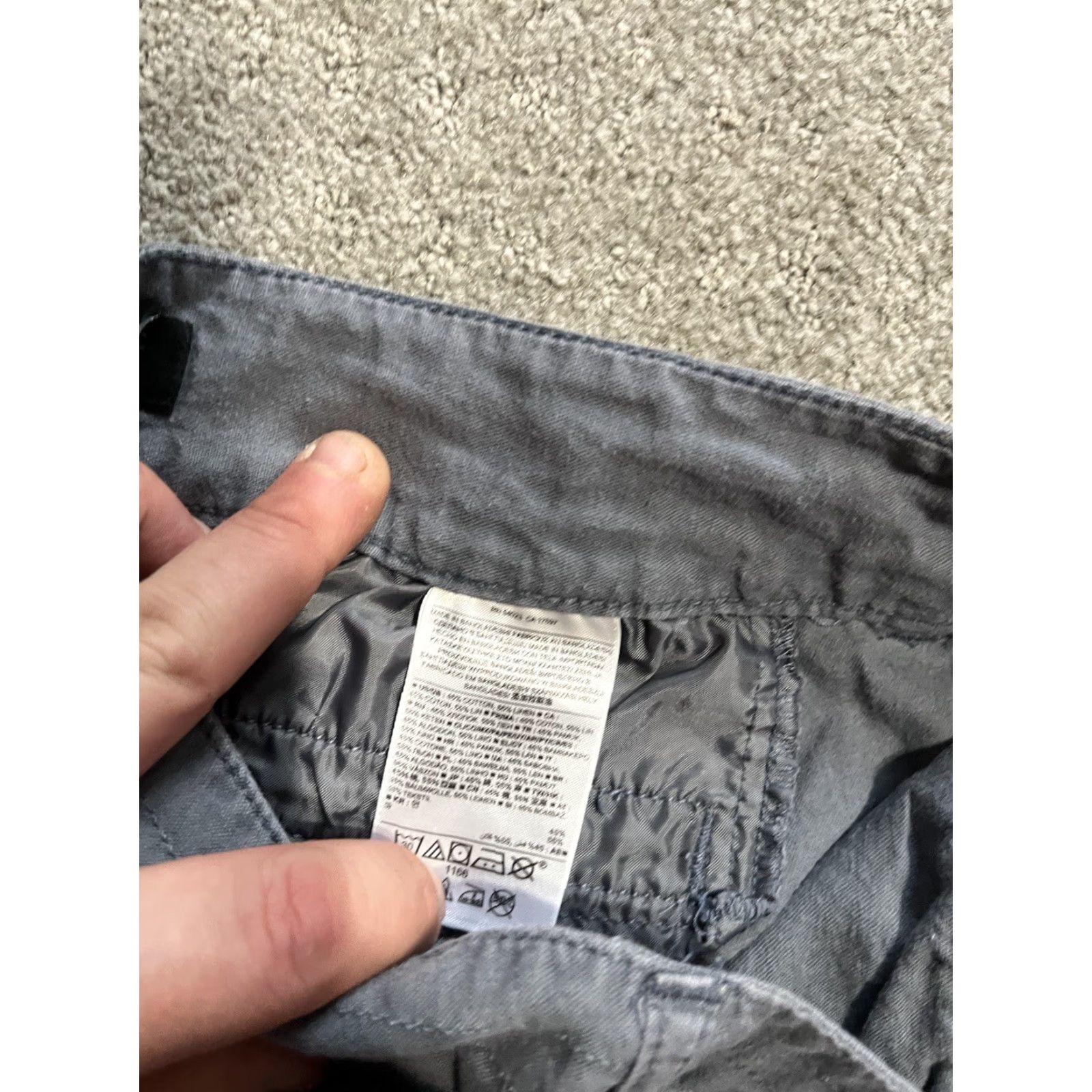 Banana Republic Banana Republic Gray Solid Chino Shorts Size 6 Flat Front Cotton Linen Stretch Size 28" / US 6 / IT 42 - 4 Thumbnail